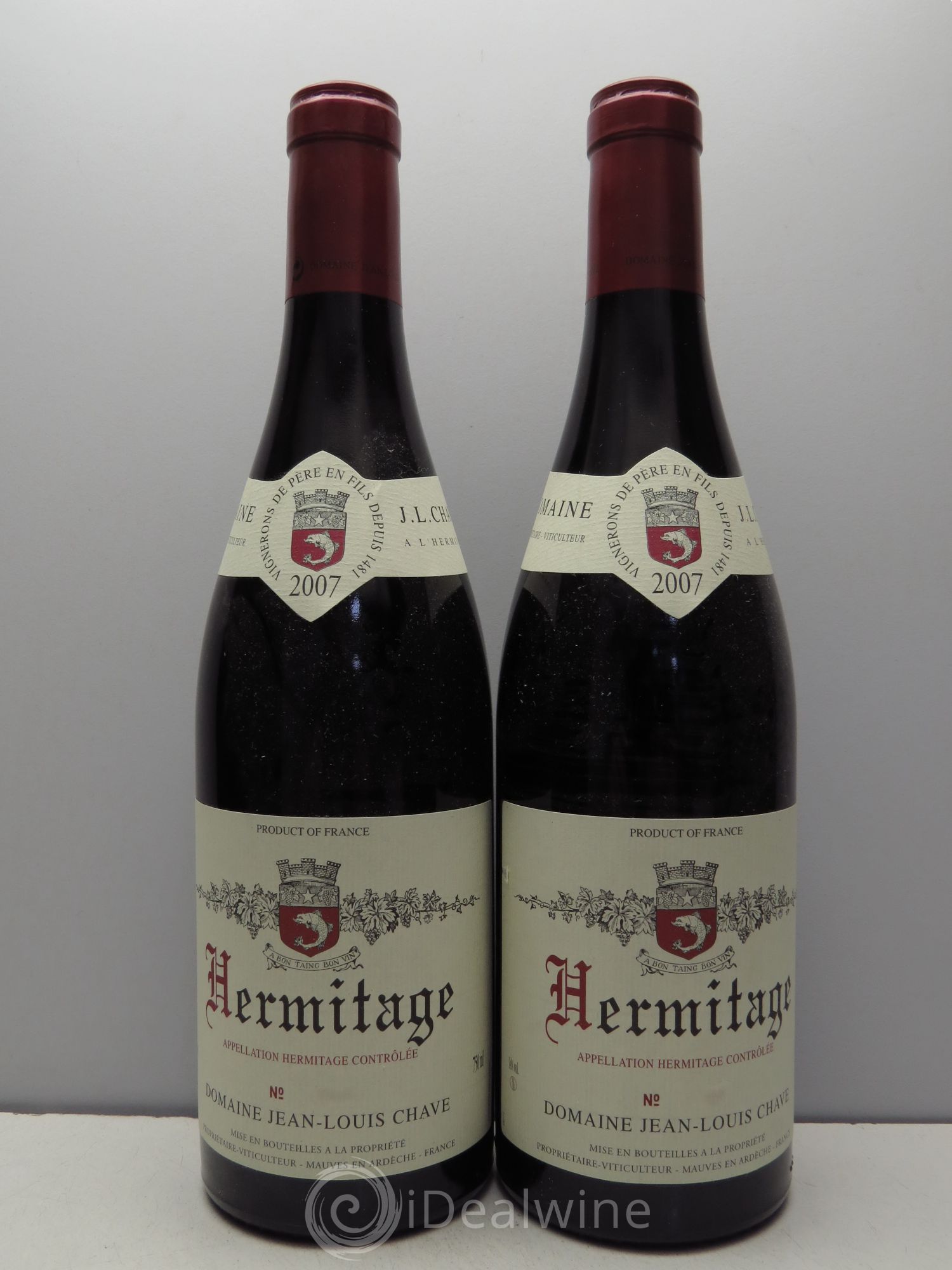 Hermitage Jean-Louis Chave 2007 - Lot de 2 bouteilles - 0
