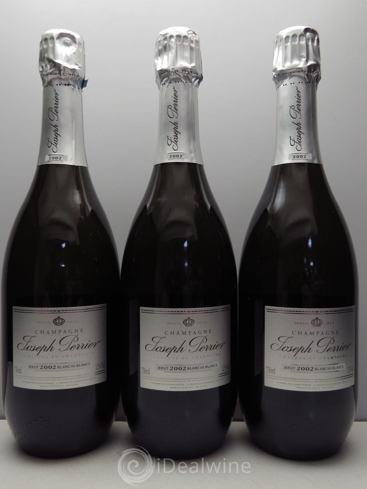 Champagne Joseph Perrier Brut Blanc de Blancs 2002 - Posten von 3 Flaschen - 0