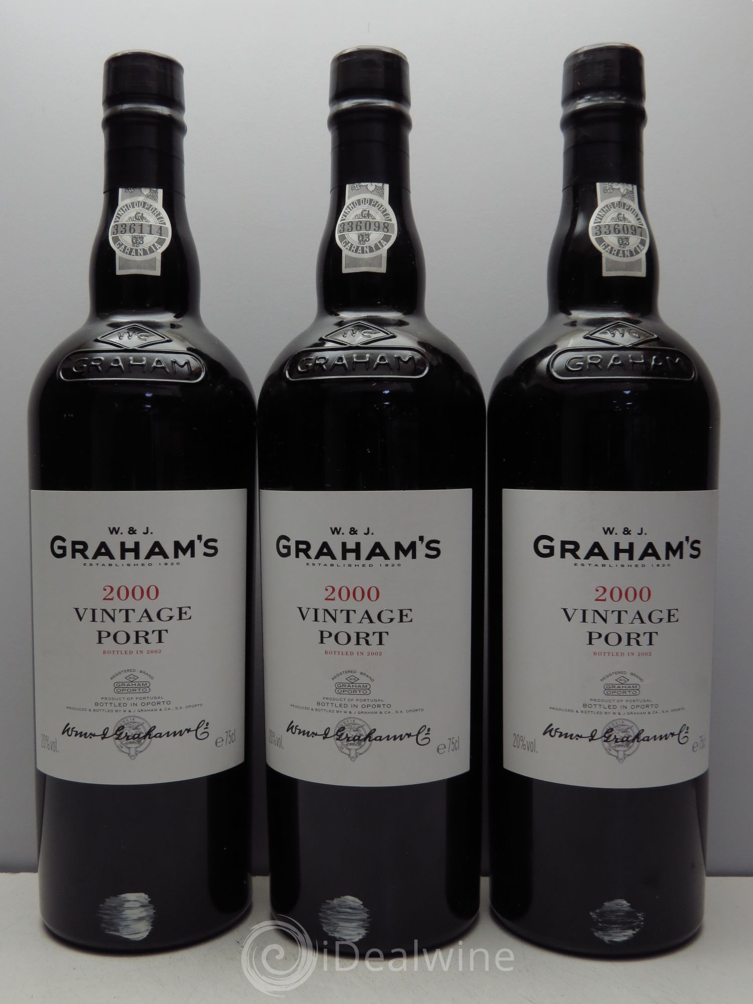 Porto W&J Graham' Vintage 2000 - Lot de 3 bouteilles - 0