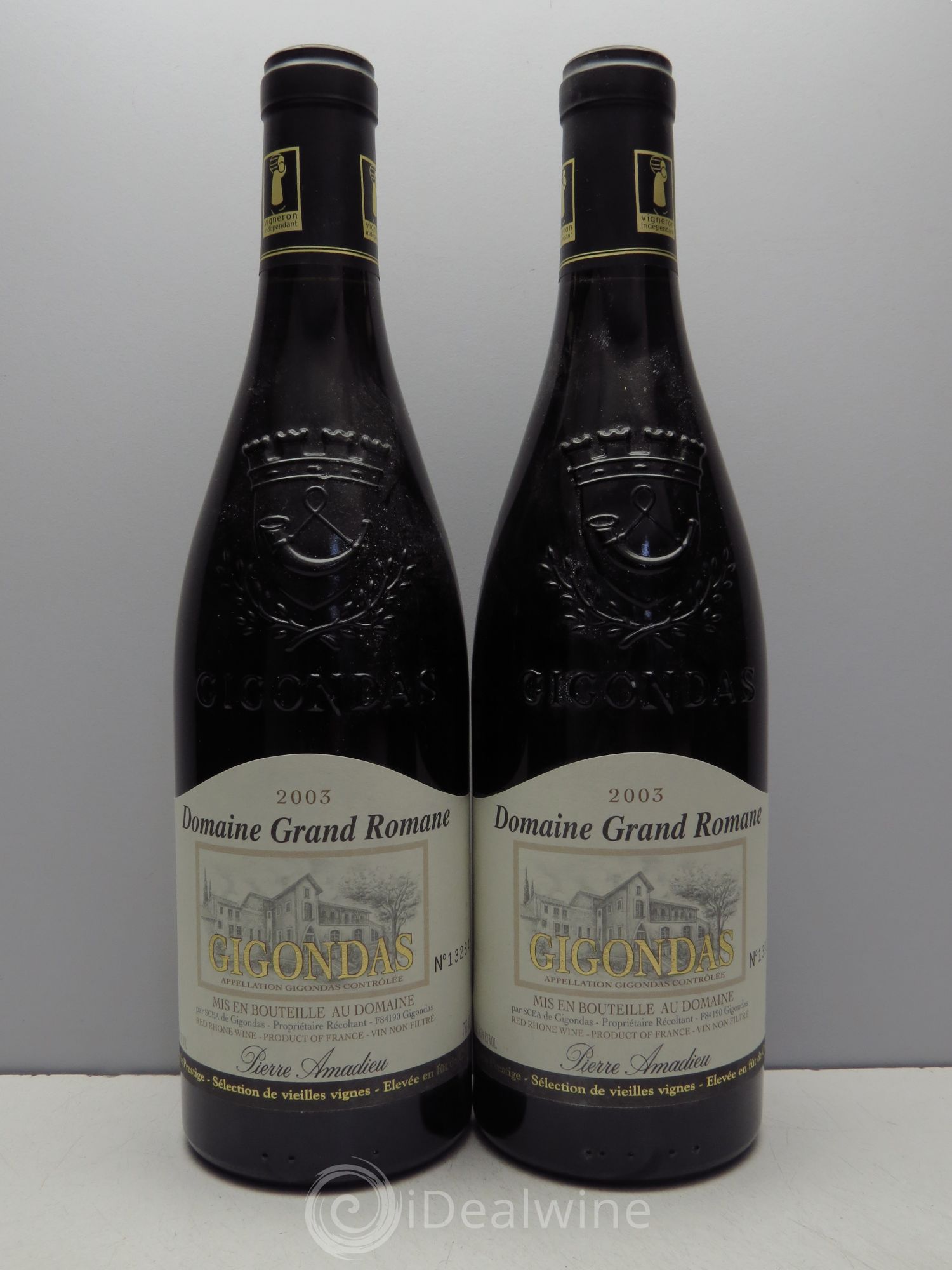 Gigondas Pierre Amadieu (sans prix de réserve / no reserve) 2003 - Posten von 2 Flaschen - 0