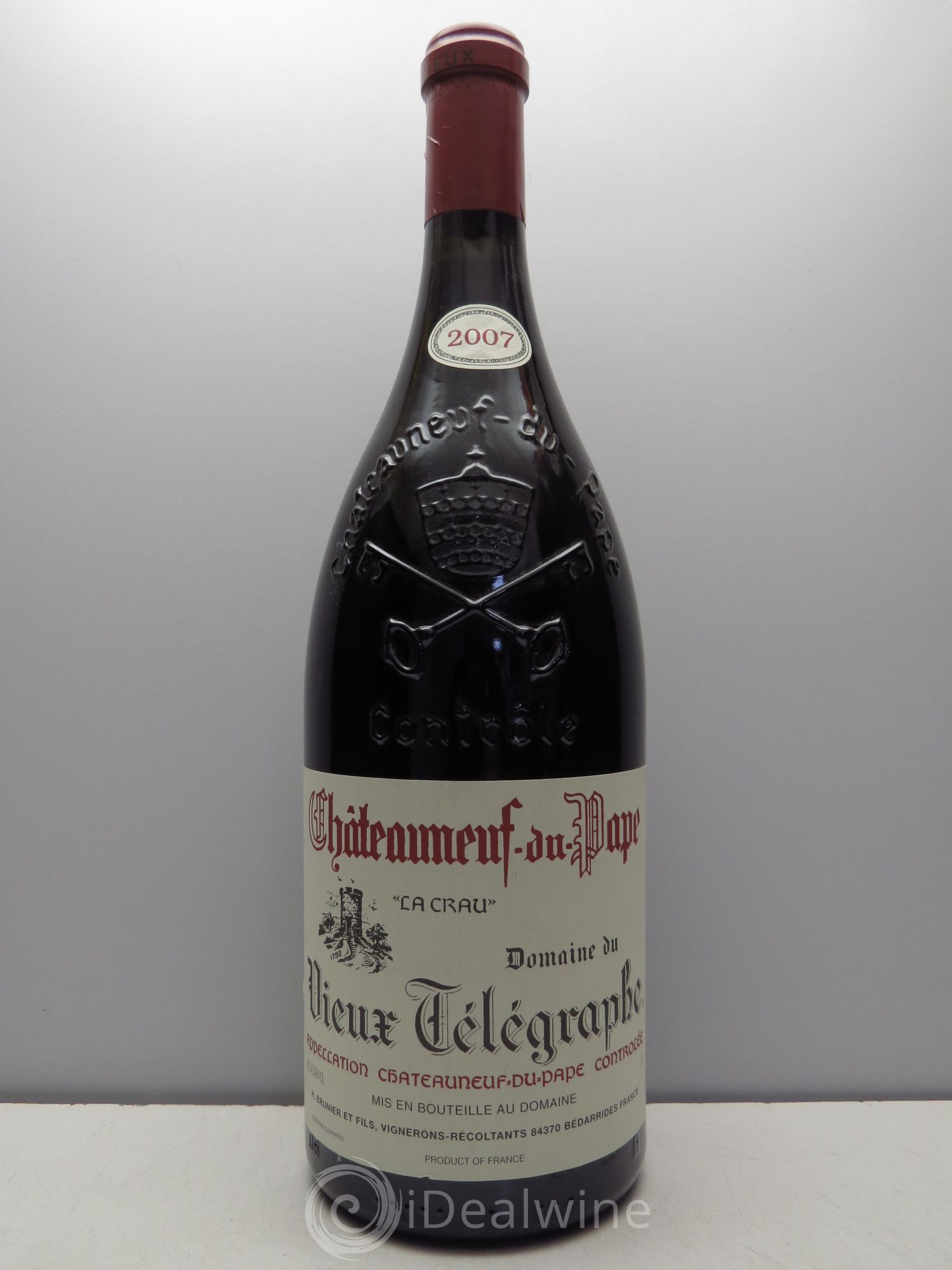 Châteauneuf-du-Pape Vieux Télégraphe (Domaine du) Vignobles Brunier 2007 - Lot de 1 magnum - 0