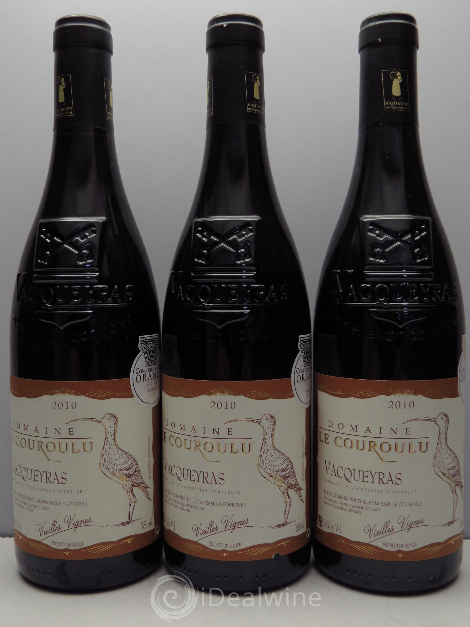 Vacqueyras le Courolu VV (sans prix de réserve / no reserve) 2010 - Posten von 3 Flaschen - 0