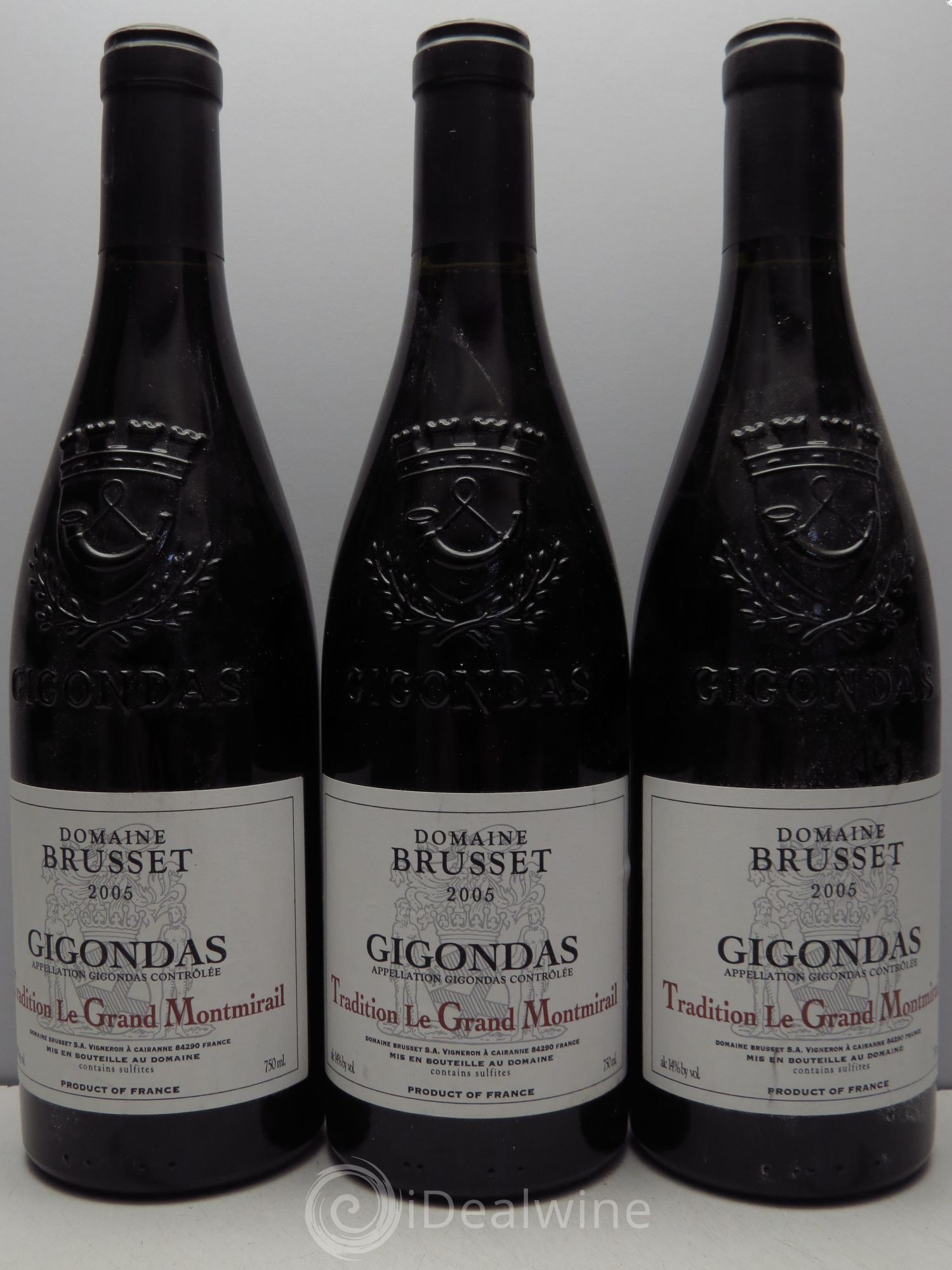 Gigondas Brusset (sans prix de réserve - no reserve) 2005 - Posten von 3 Flaschen - 0