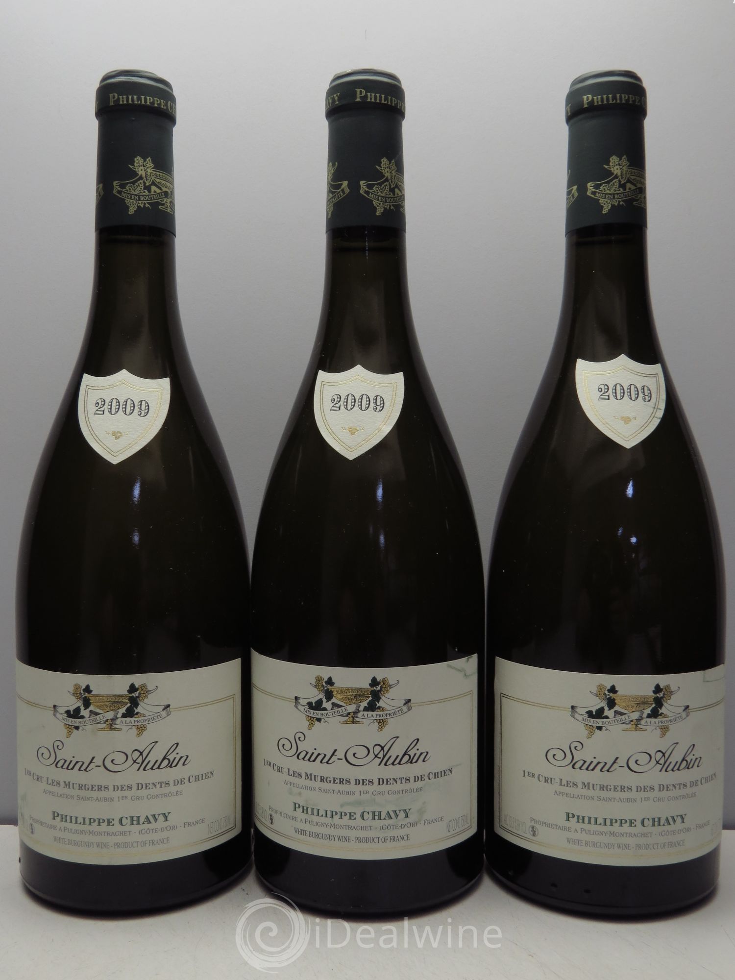 Saint-Aubin 1er Cru les Murgers des Dents de Chien Philippe Chavy (sans prix de réserve - no reserve) 2009 - Posten von 3 Flaschen - 0