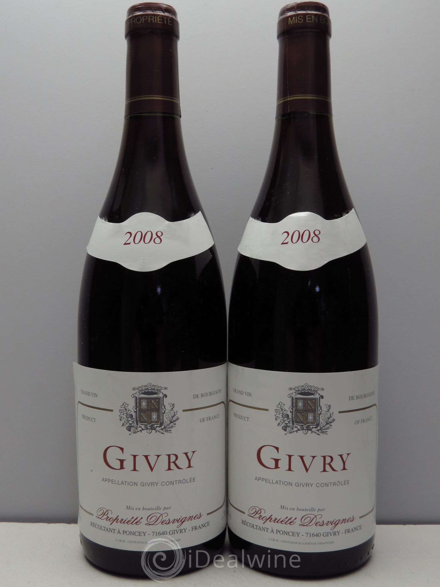 Givry Desvignes (sans prix de réserve - no reserve) 2008 - Posten von 2 Flaschen - 0