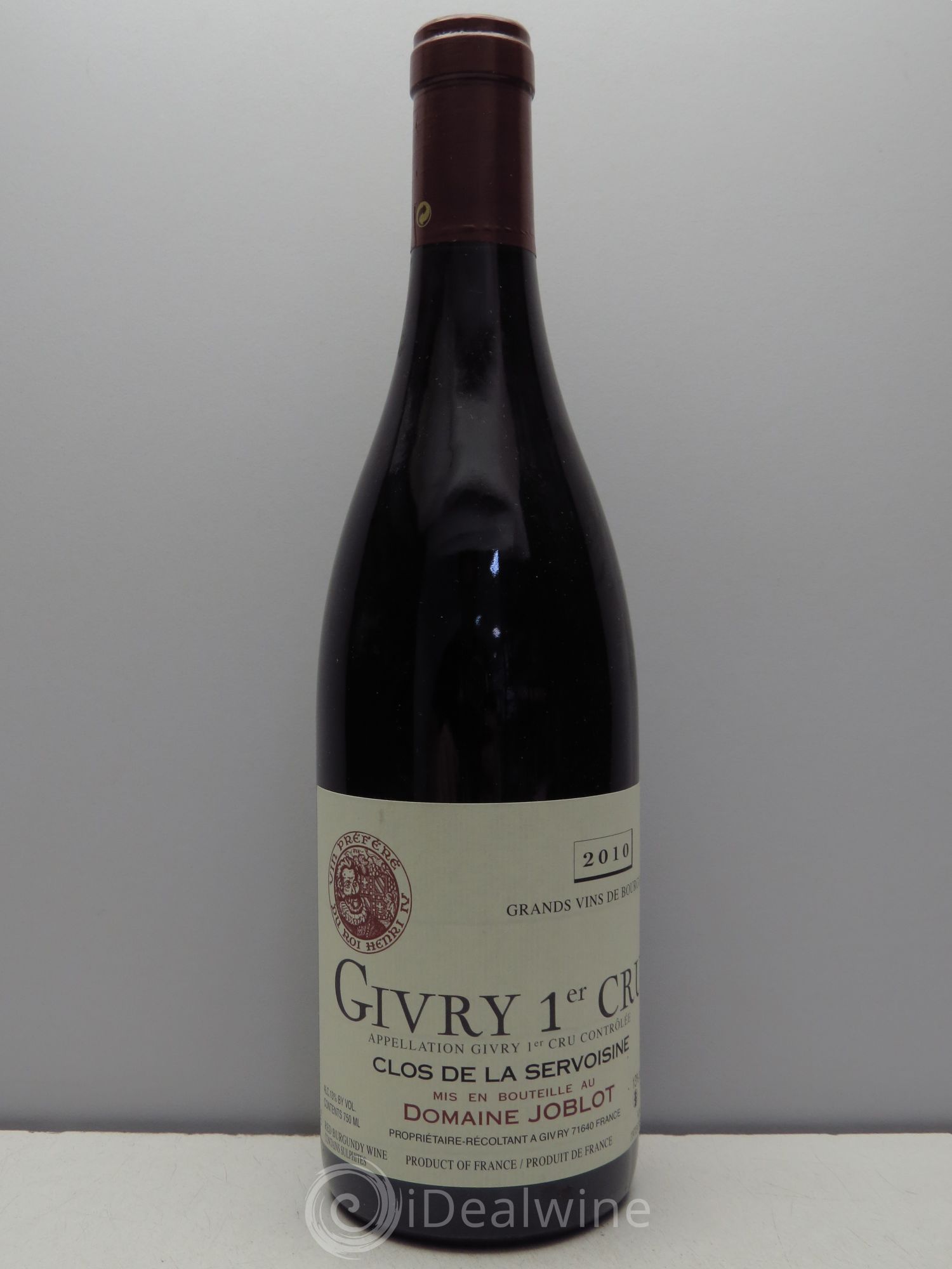 Givry 1er Cru Servoisine Joblot (Domaine) null 2010 - Lot of 1 bottle - 0