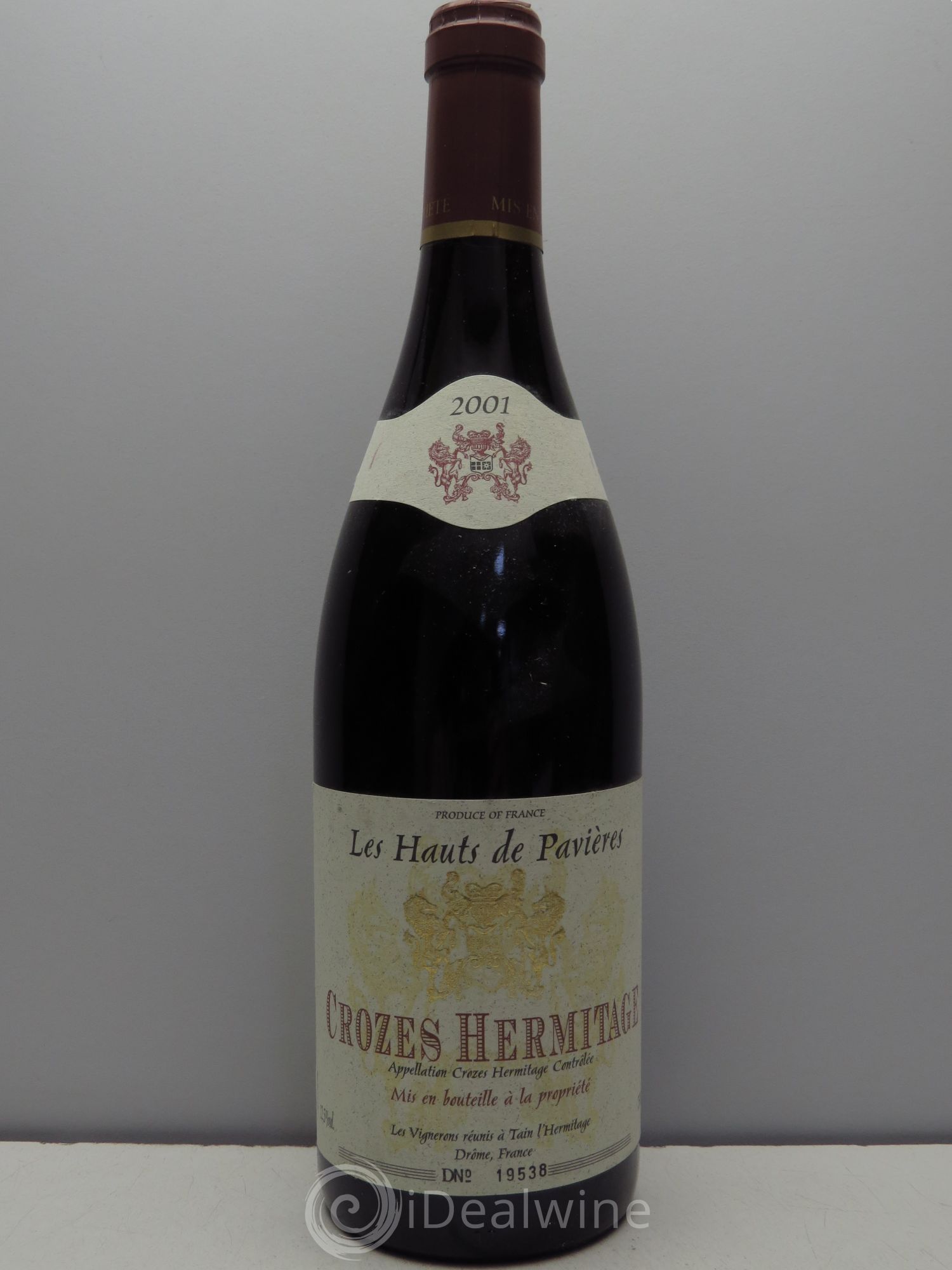 Crozes-Hermitage les Vignerons de Tain les Hauts de Pavières (sans prix de réserve / no reserve) 2001 - Posten von 1 Flasche - 0