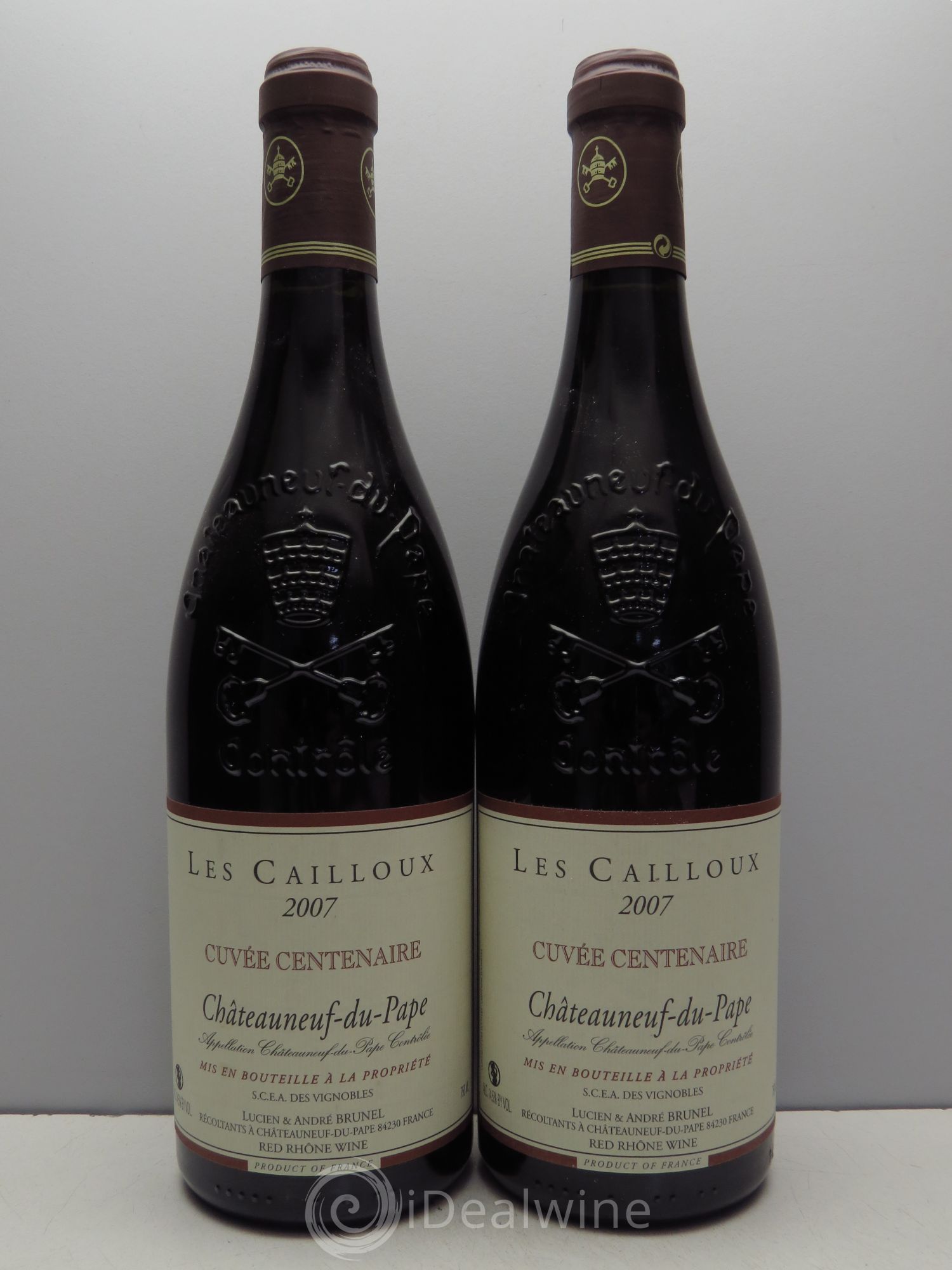Châteauneuf-du-Pape Les Cailloux Cuvée Centenaire André Brunel 2007 - Lot de 2 bouteilles - 0