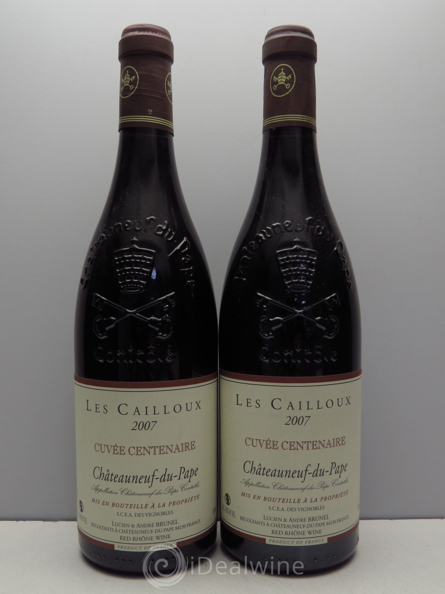 Châteauneuf-du-Pape Les Cailloux Cuvée Centenaire André Brunel 2007 - Lot de 2 bouteilles - 0