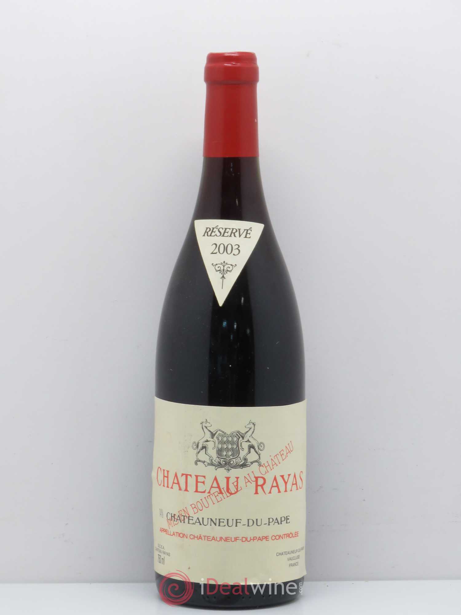 Châteauneuf-du-Pape Château Rayas Emmanuel Reynaud 2003 - Lot de 1 bouteille - 0