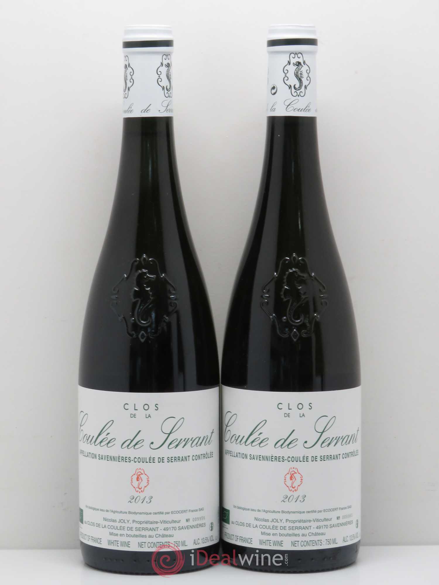 Savennières Clos de la Coulée de Serrant Vignobles de la Coulée de Serrant - Nicolas Joly 2013 - Lot de 2 bouteilles - 0