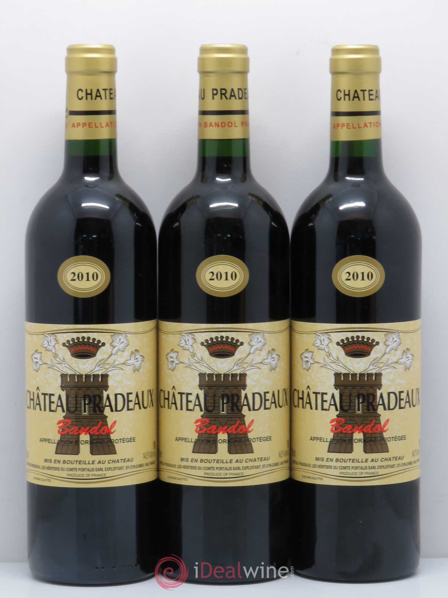 Bandol Château Pradeaux Famille Portalis 2010 - Lot de 6 bouteilles - 1