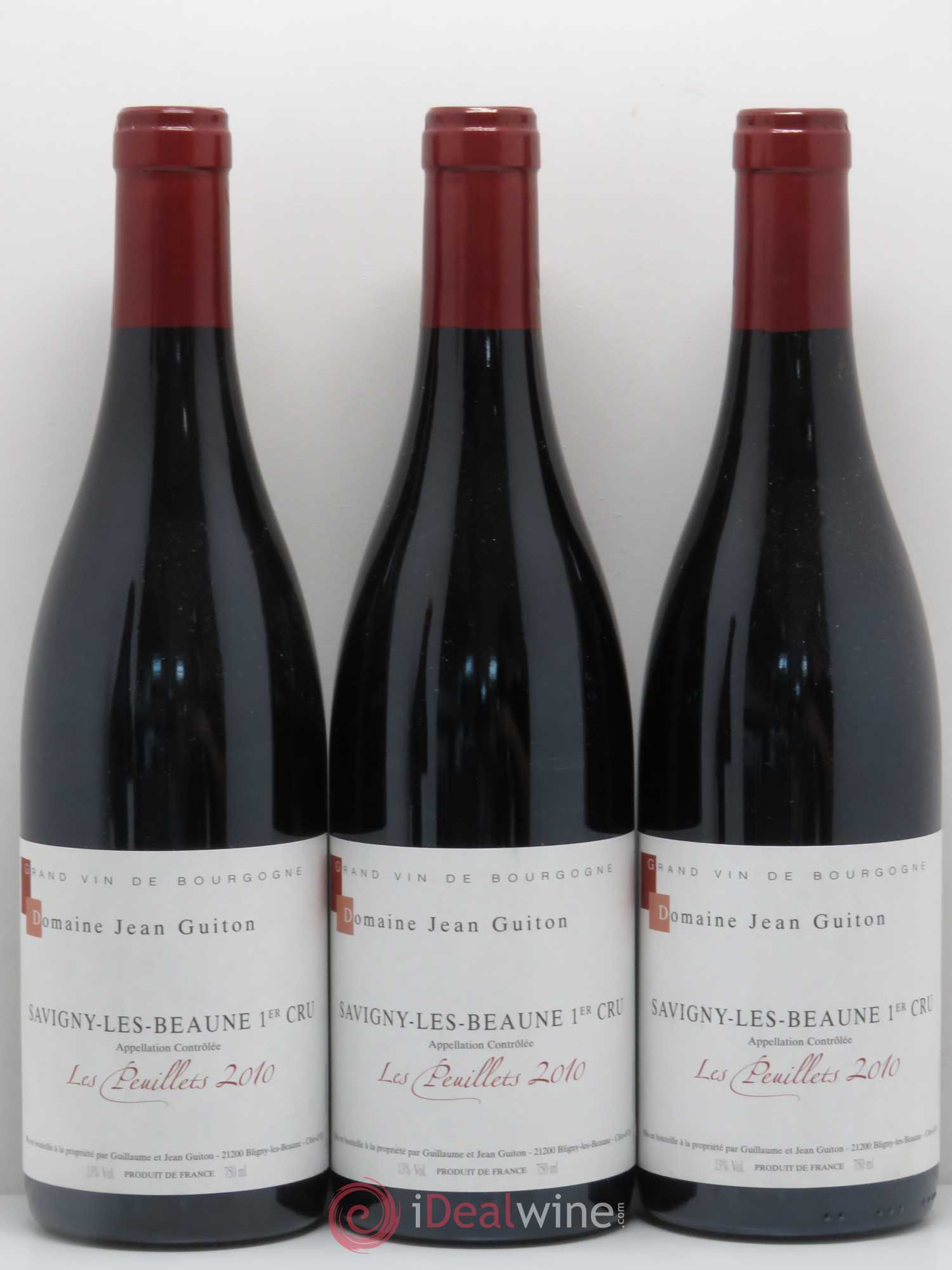 Savigny-lès-Beaune 1er Cru Jean Guiton Peuillets 2010 - Posten von 6 Flaschen - 2
