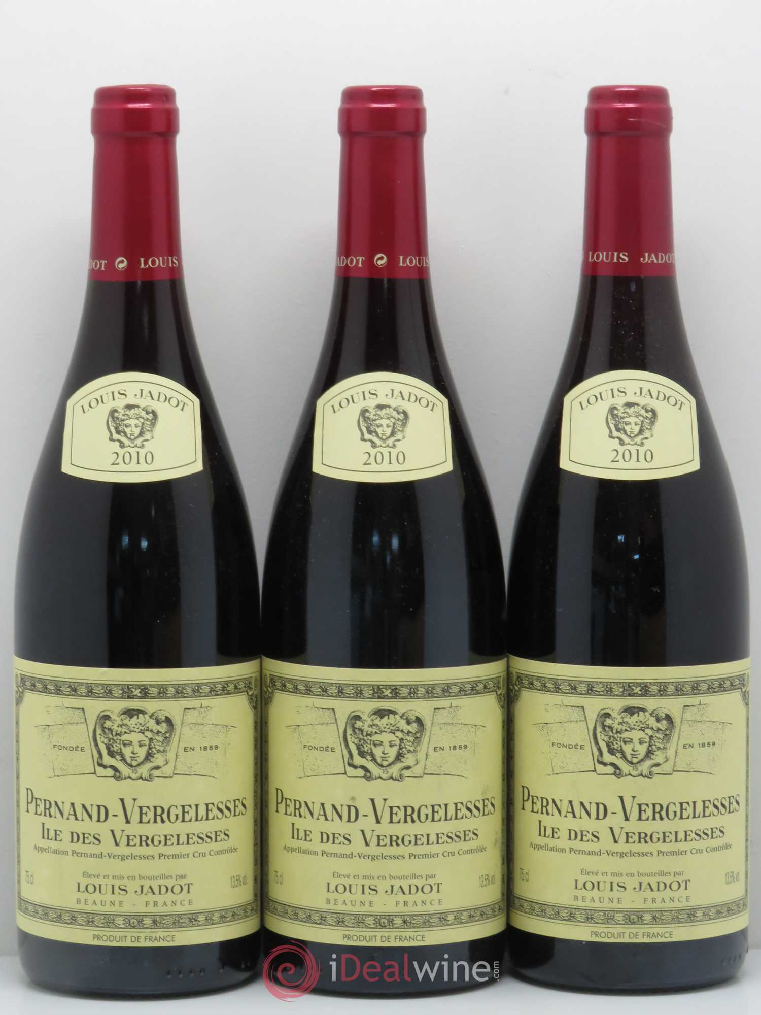 Pernand-Vergelesses 1er Cru Ile des Vergelesses - Louis Jadot 2010 - Posten von 6 Flaschen - 2