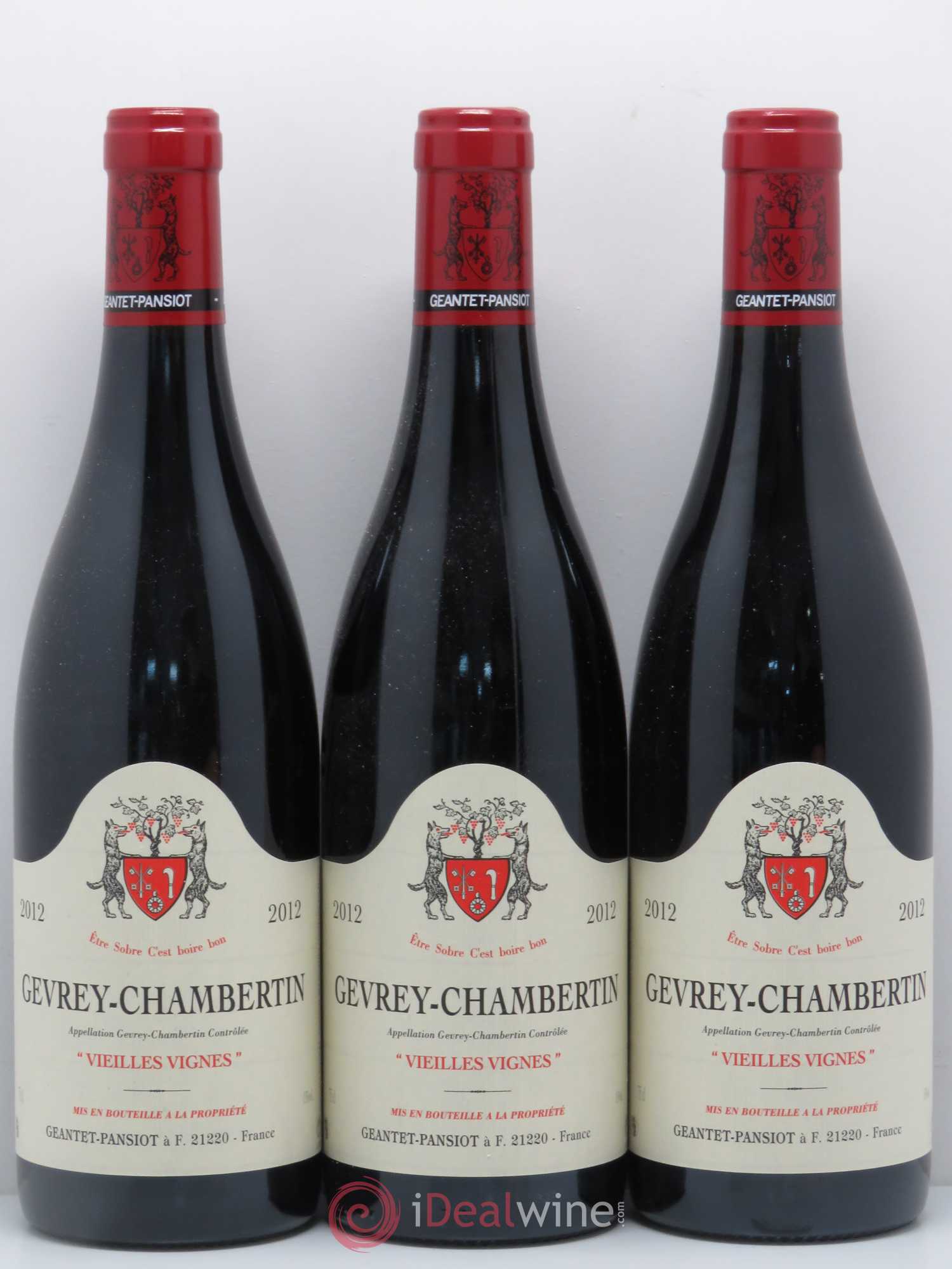 Gevrey-Chambertin Vieilles vignes Geantet-Pansiot 2012 - Lot de 3 bouteilles - 0