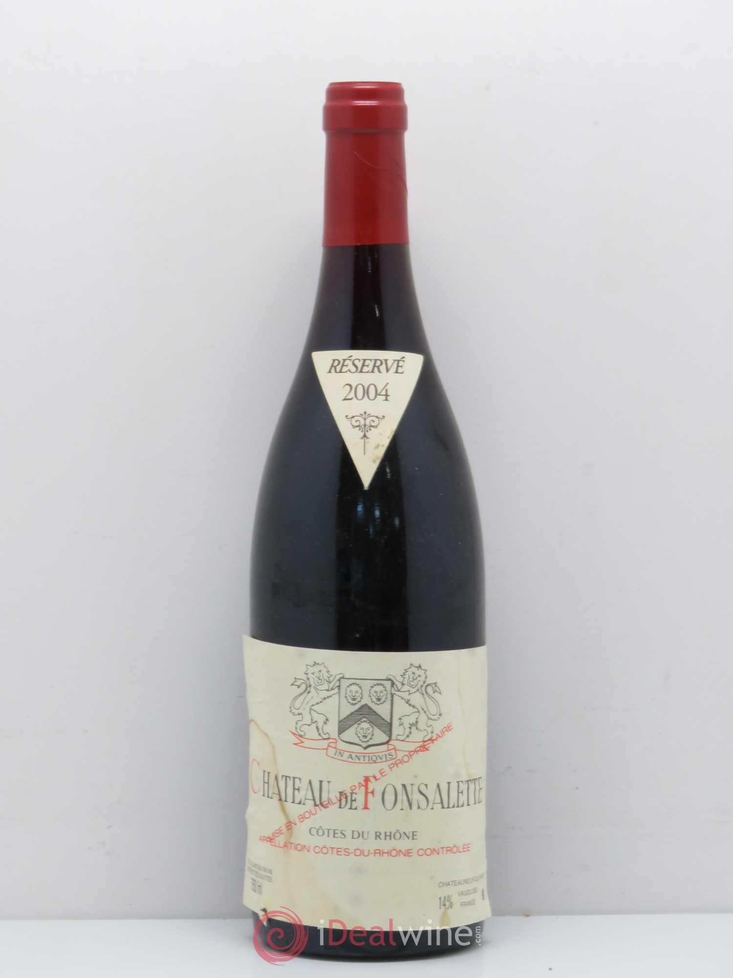 Côtes-du-Rhône Château de Fonsalette Emmanuel Reynaud 2004 - Lot de 1 bouteille - 0