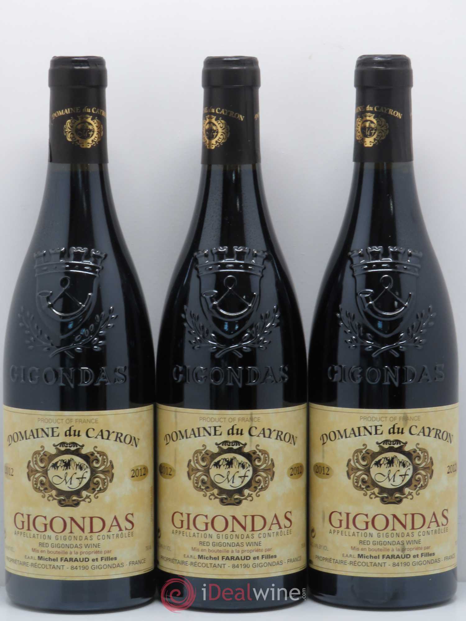 Gigondas Domaine Du Cayron 2012 - Lot de 3 bouteilles - 0