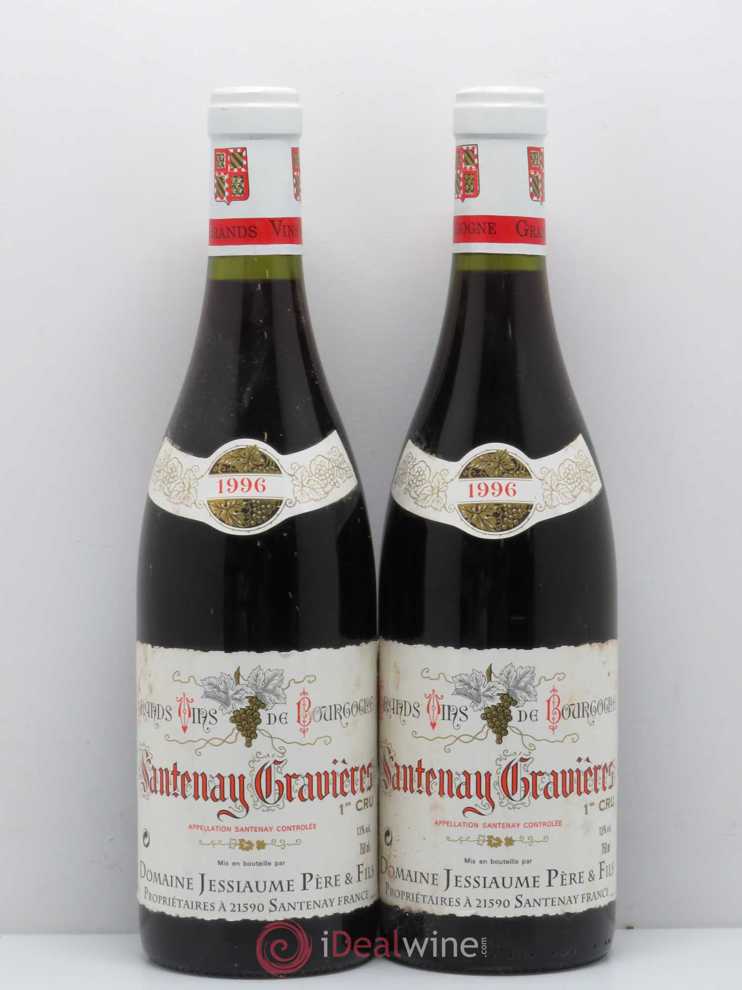 Santenay 1er cru Gravières Jessiaume Père & Fils 1996 - Posten von 2 Flaschen - 0