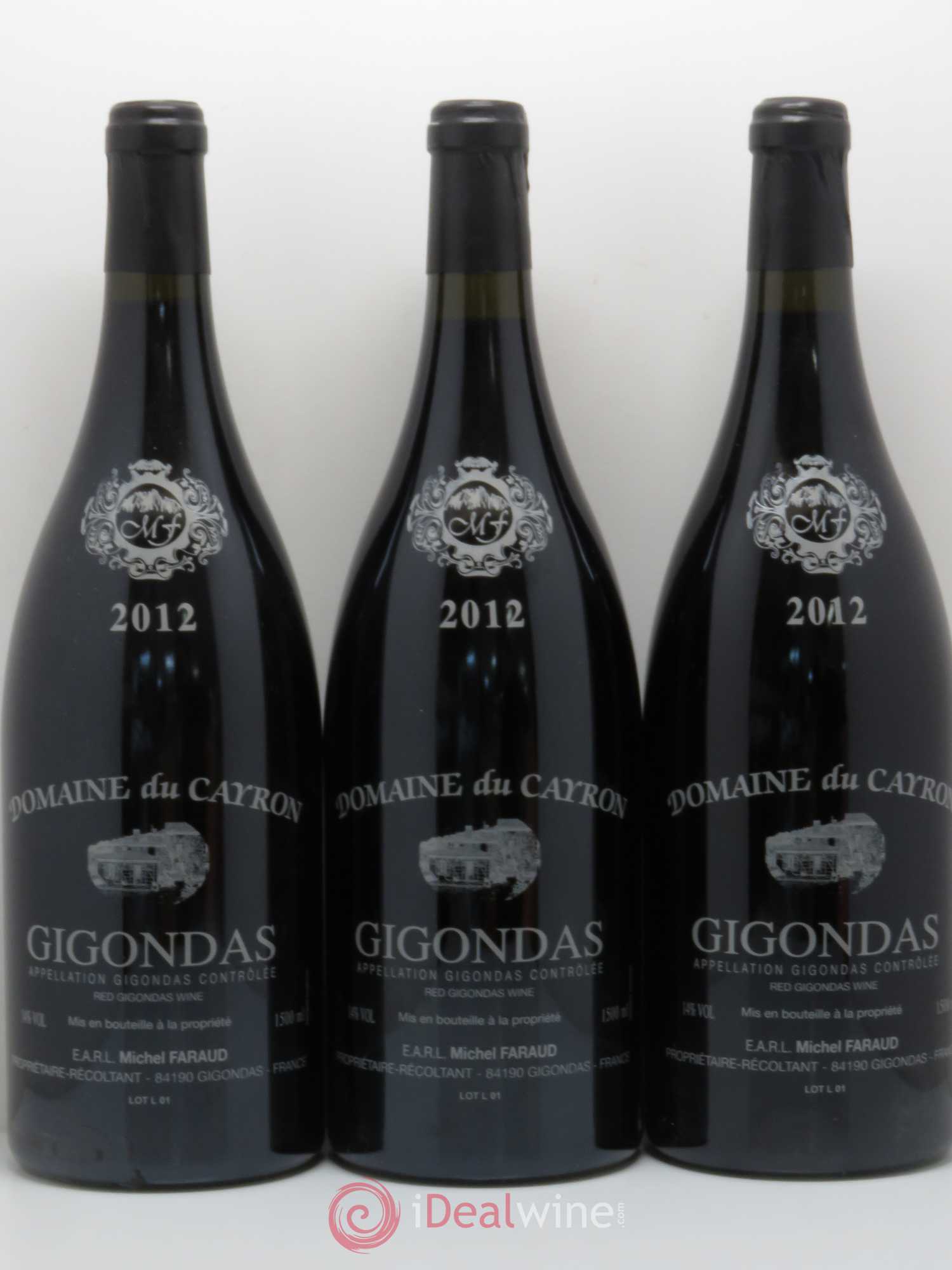 Gigondas Domaine Du Cayron 2012 - Lot de 3 magnums - 0
