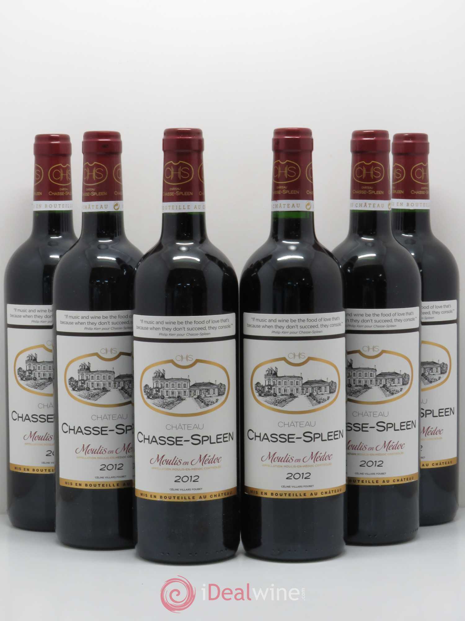 Château Chasse Spleen 2012 - Lot de 6 bouteilles - 0