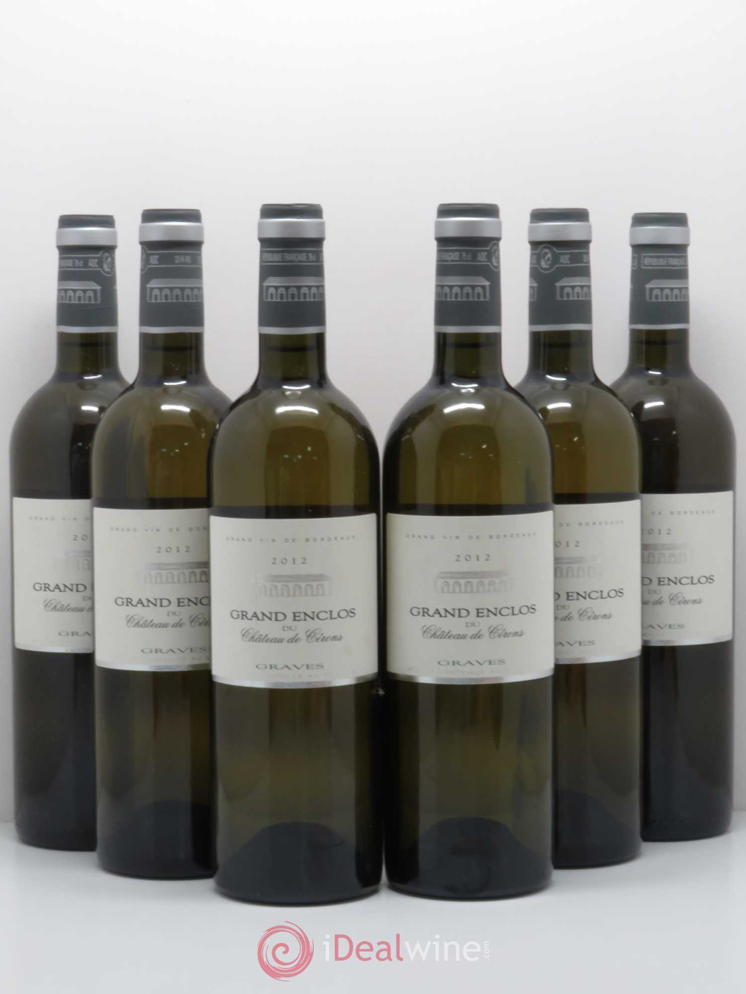 Bordeaux Cérons Grand Enclos 2012 - Posten von 6 Flaschen - 0