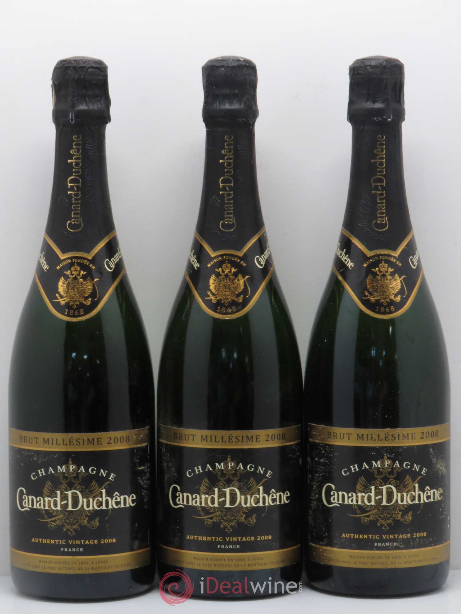 Champagne Canard Duchêne 2008 - Lot de 3 bouteilles - 0