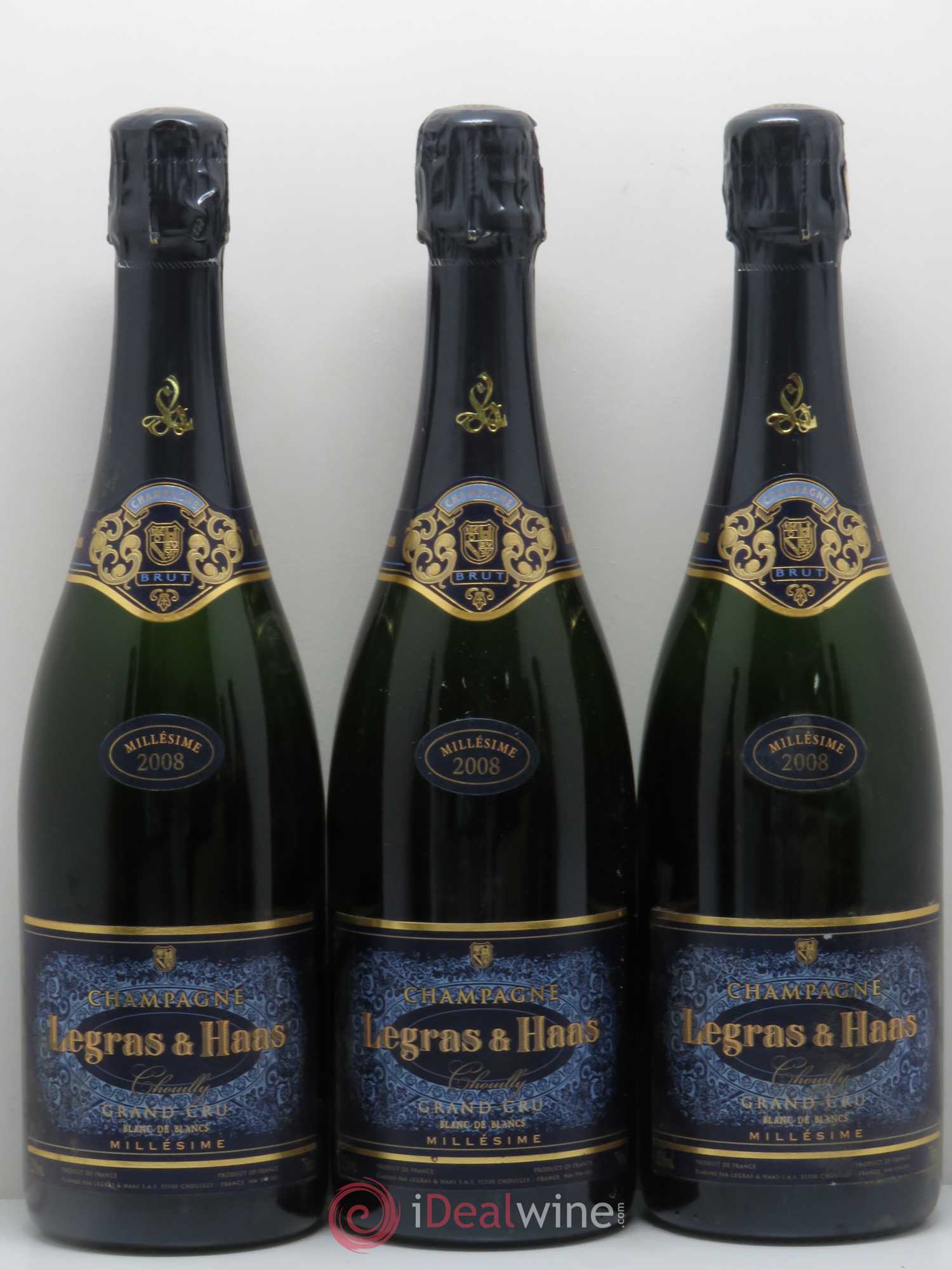 Champagne Legras & Haas Blanc de Blanc Grand Cru 2008 - Posten von 6 Flaschen - 2