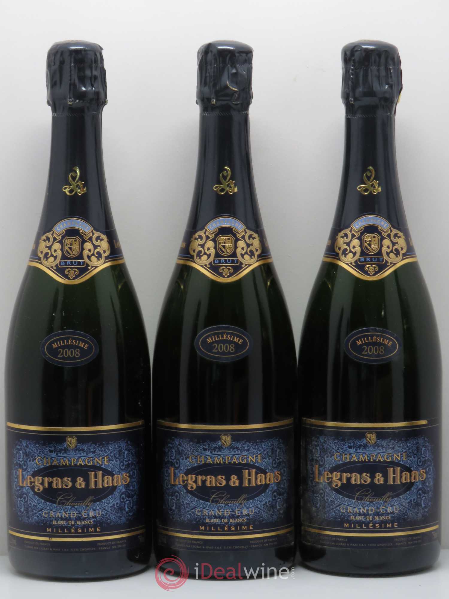 Champagne Legras & Haas Blanc de Blanc Grand Cru 2008 - Posten von 6 Flaschen - 2