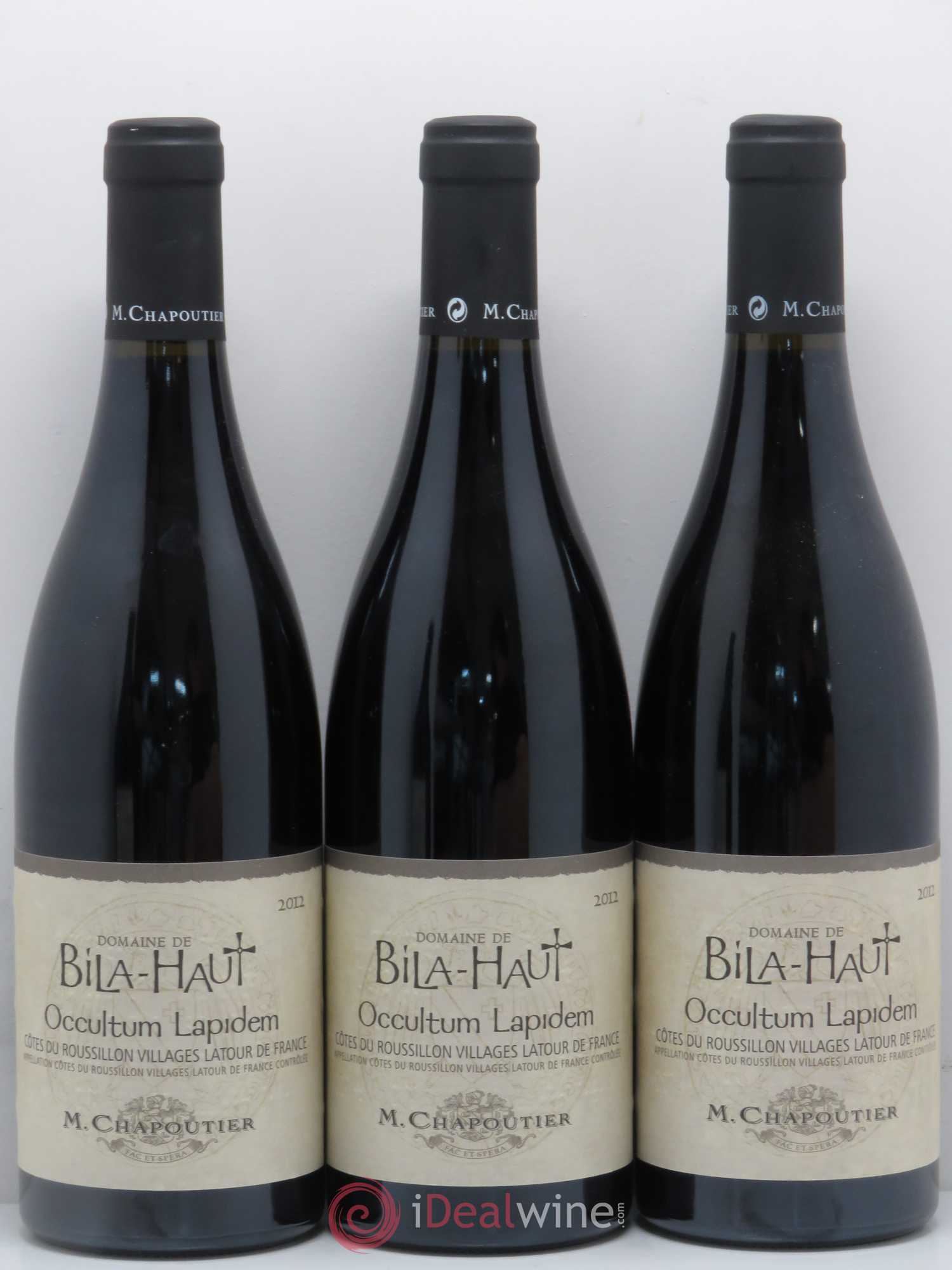 Côtes du Roussillon Villages Latour de France Bila-Haut (Domaine) Occultum Lapidem Chapoutier Bila Haut 2012 - Lot de 6 bouteilles - 1