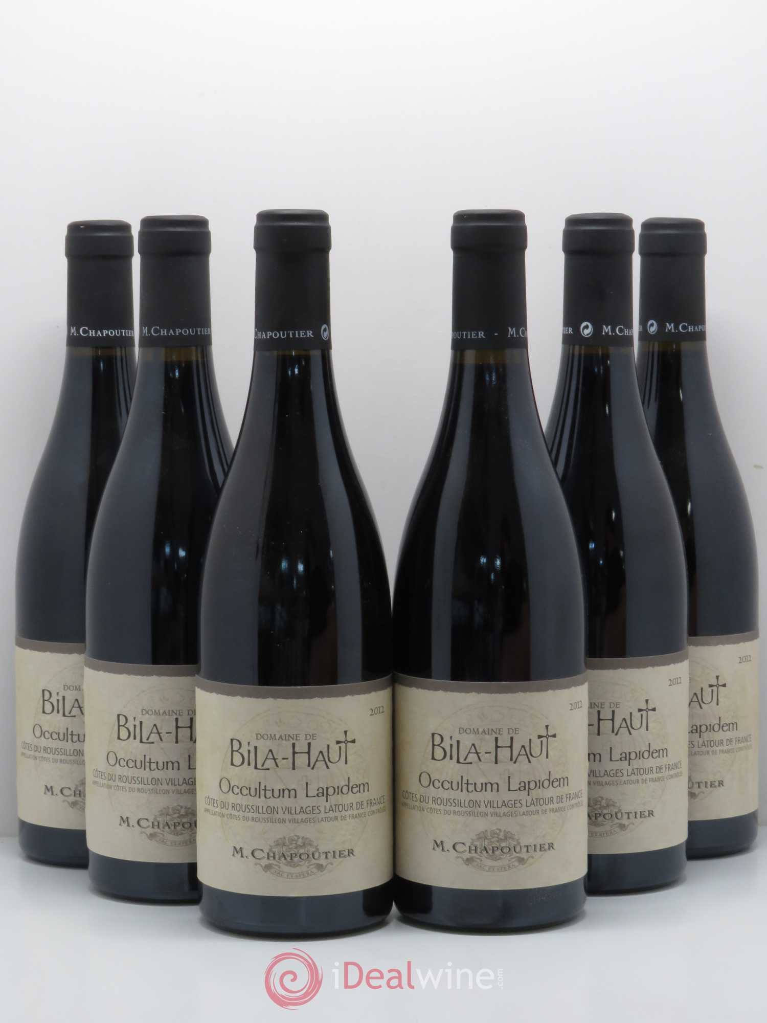 Côtes du Roussillon Villages Latour de France Bila-Haut (Domaine) Occultum Lapidem Chapoutier Bila Haut 2012 - Lot de 6 bouteilles - 0