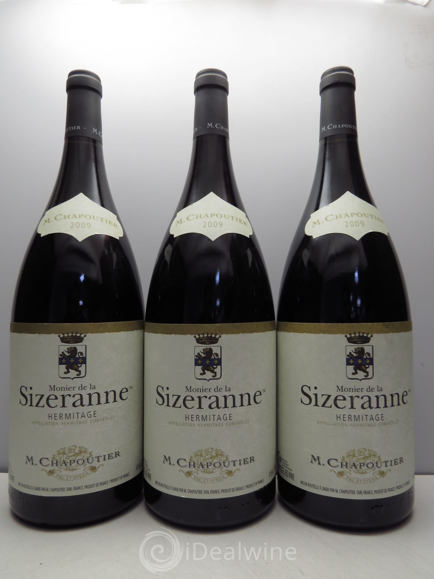 Hermitage Monier de La Sizeranne Chapoutier 2009 - Lot de 3 magnums - 0