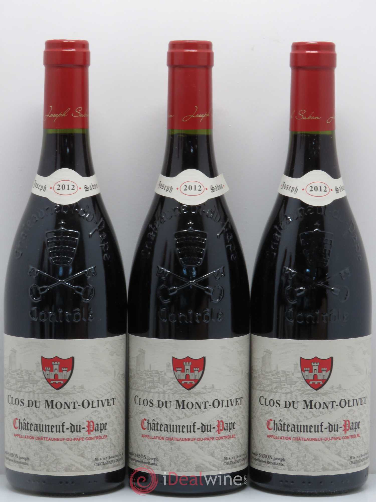 Châteauneuf-du-Pape Clos du Mont-Olivet Joseph Sabon 2012 - Lot de 6 bouteilles - 1
