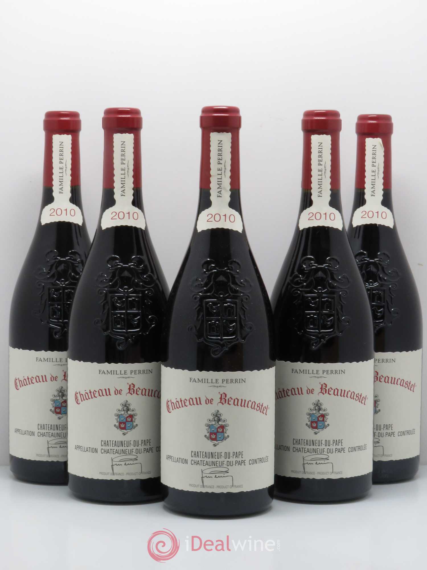 Châteauneuf-du-Pape Château de Beaucastel Famille Perrin 2010 - Lot de 5 bouteilles - 0