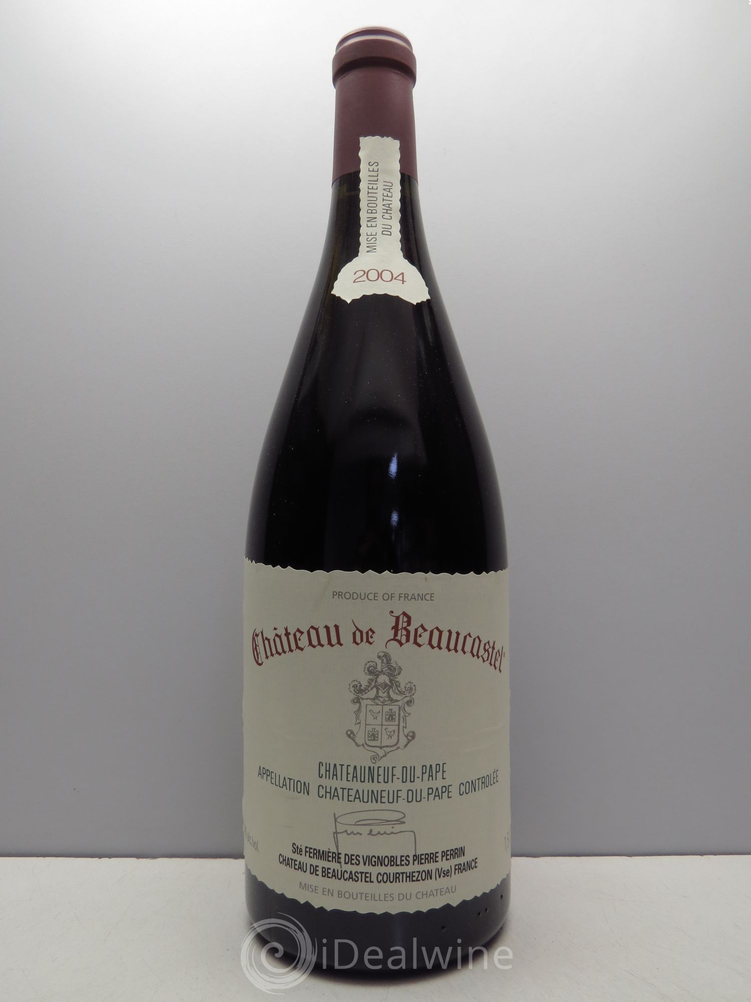Châteauneuf-du-Pape Château de Beaucastel Famille Perrin (CBO sans Couvercle) 2004 - Lot de 6 magnums - 0