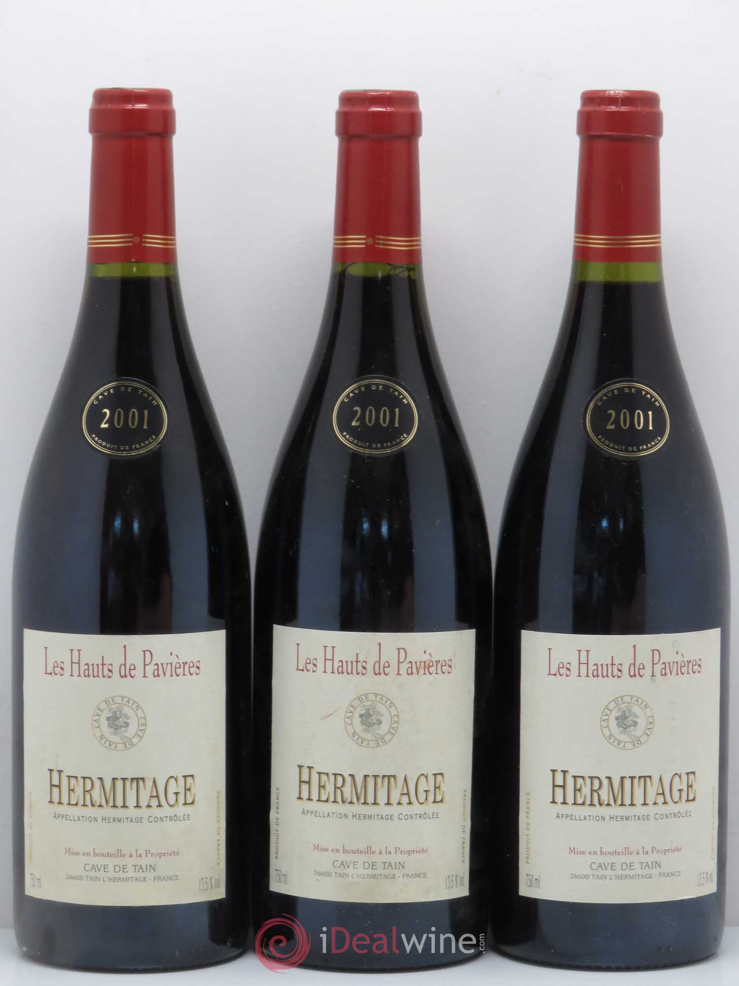 Hermitage Cave De Tain Hauts de Pavieres 2001 - Posten von 3 Flaschen - 0