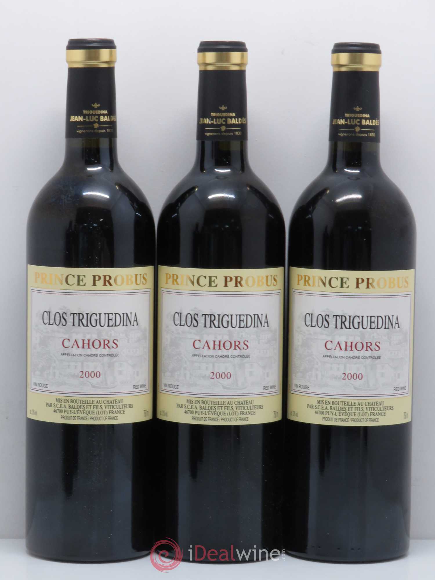 Cahors Clos Triguedina Probus Jean-Luc Baldès 2000 - Lot de 6 bouteilles - 2