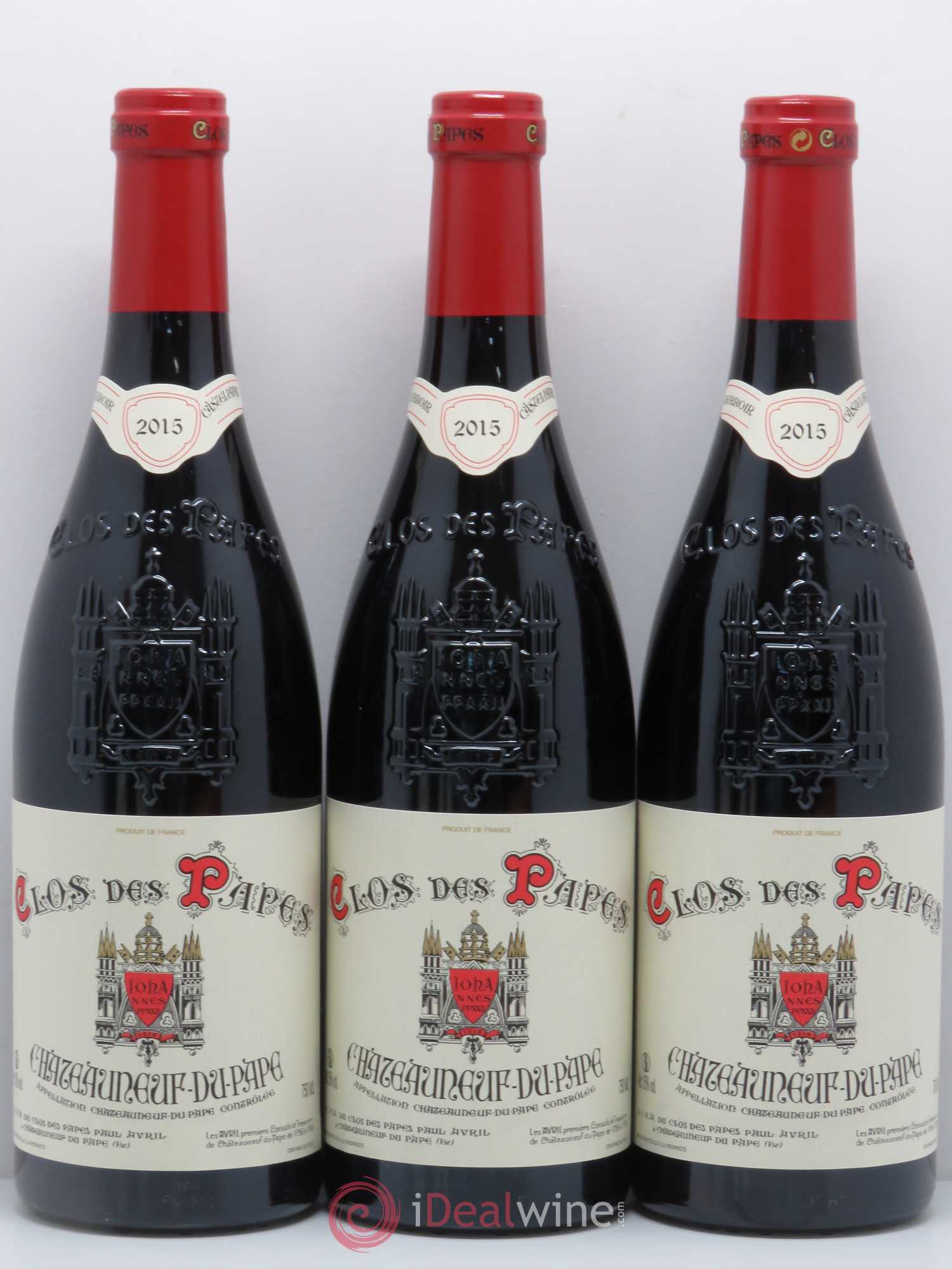 Châteauneuf-du-Pape Clos des Papes - Paul Avril 2015 - Lot de 6 bouteilles - 1