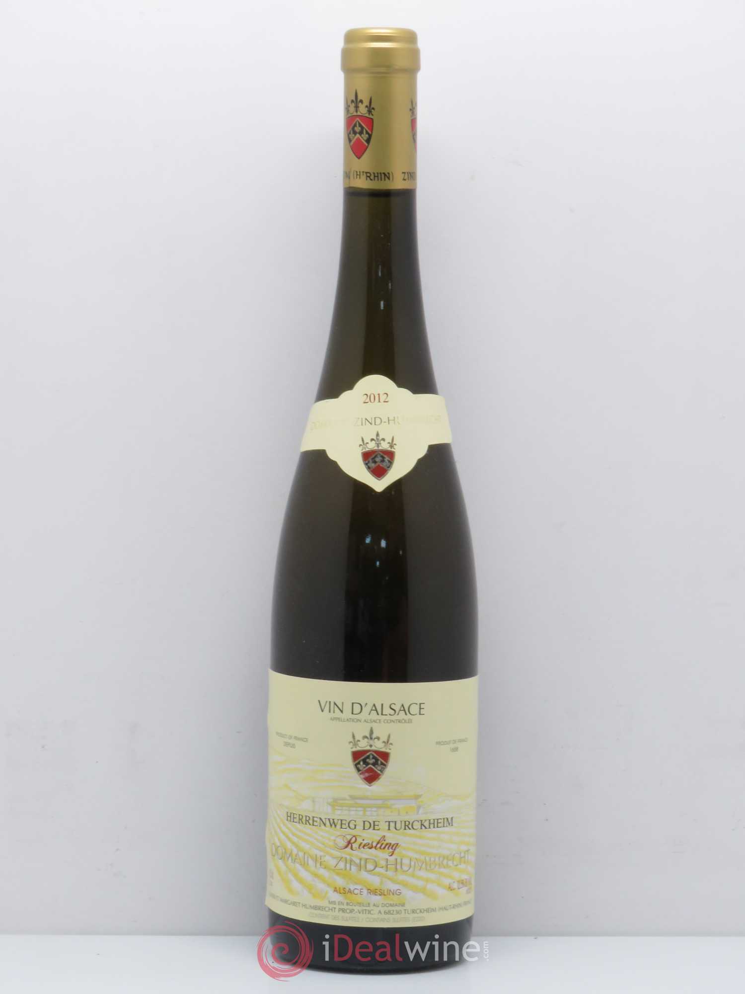 Alsace Riesling Herrenweg de Turckheim Zind-Humbrecht (Domaine) 2012 - Lot de 1 bouteille - 0