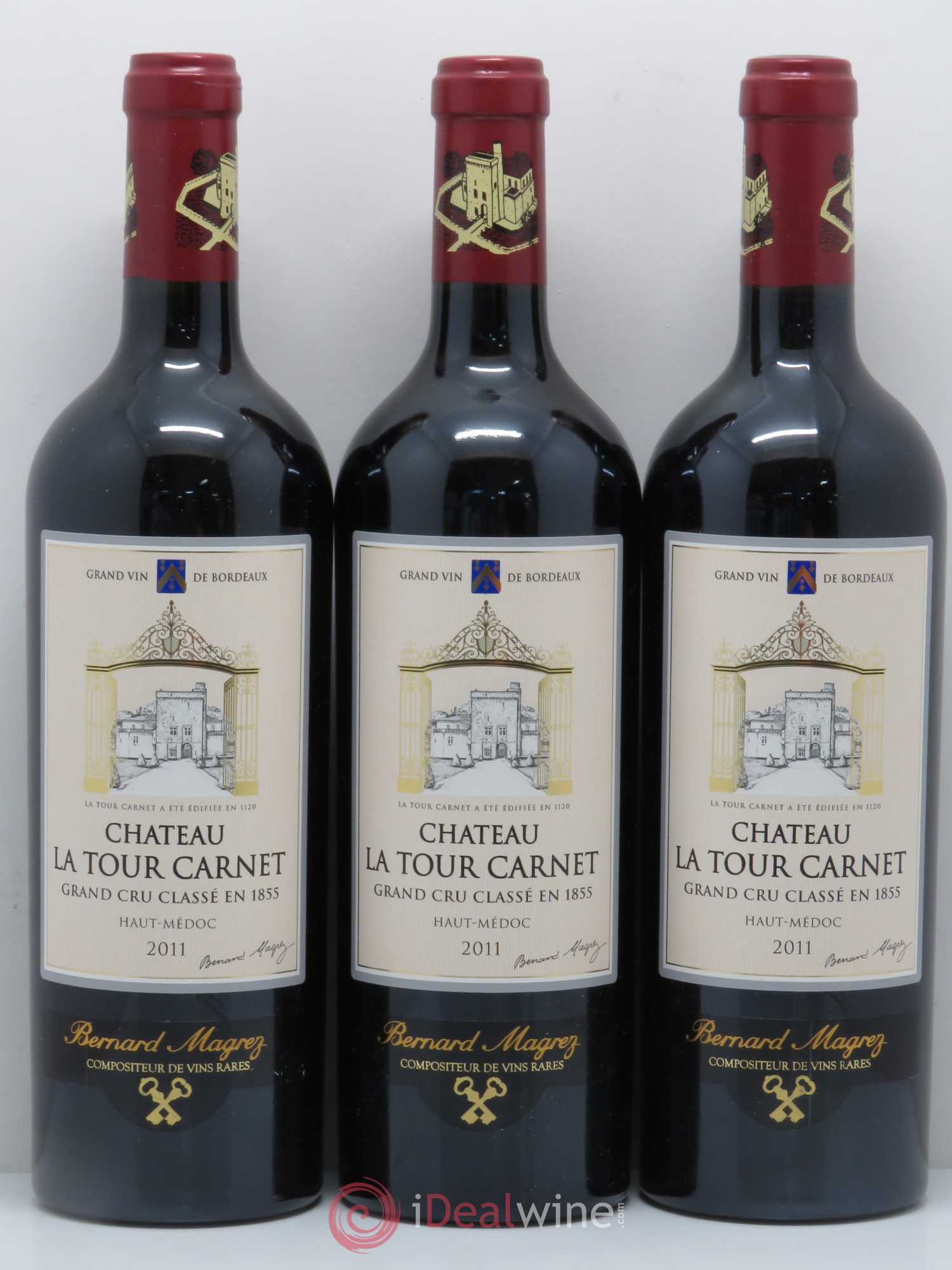 Château la Tour Carnet 4ème Grand Cru Classé 2011 - Lot de 6 bouteilles - 1