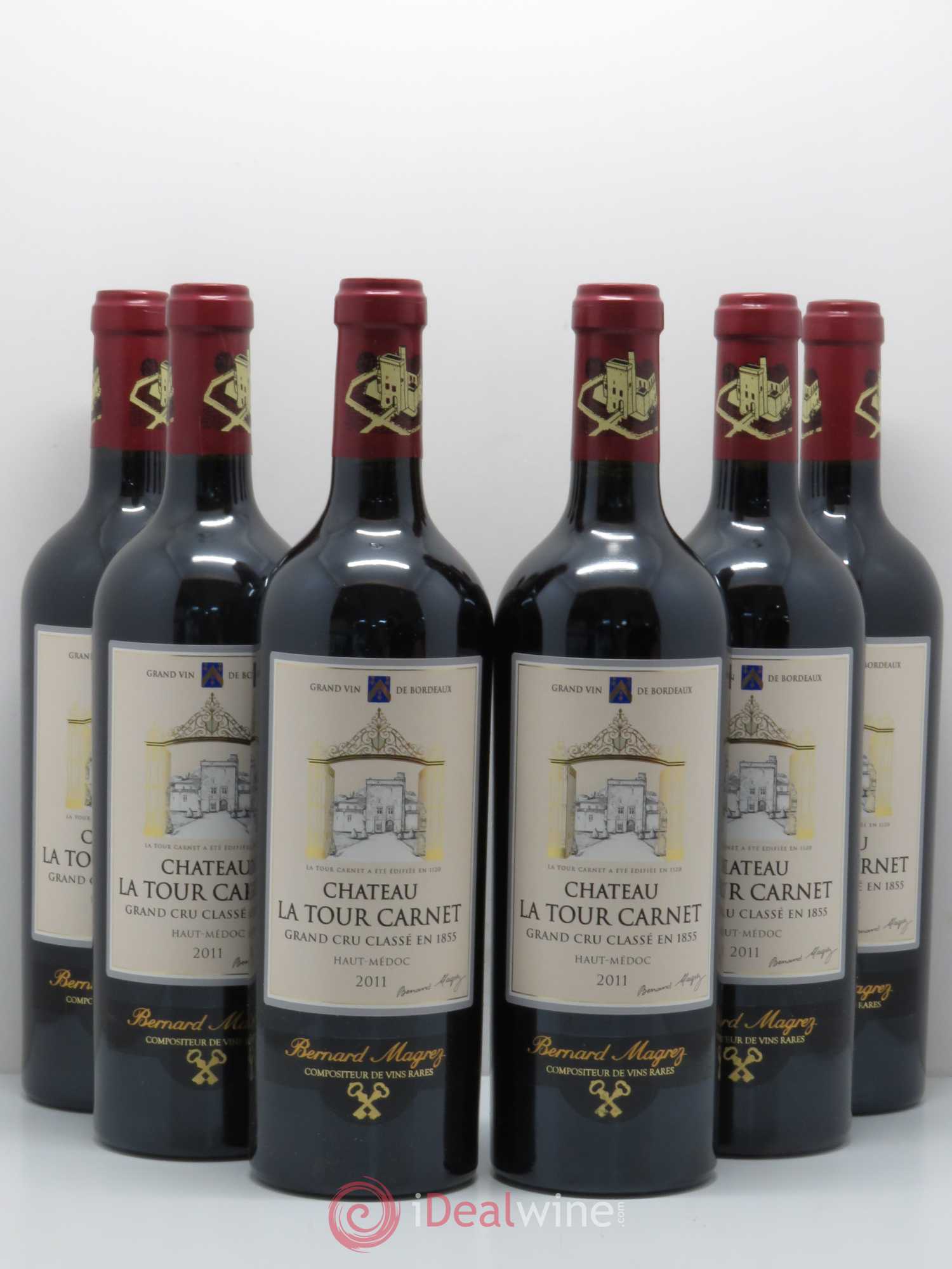 Château la Tour Carnet 4ème Grand Cru Classé 2011 - Lot de 6 bouteilles - 0