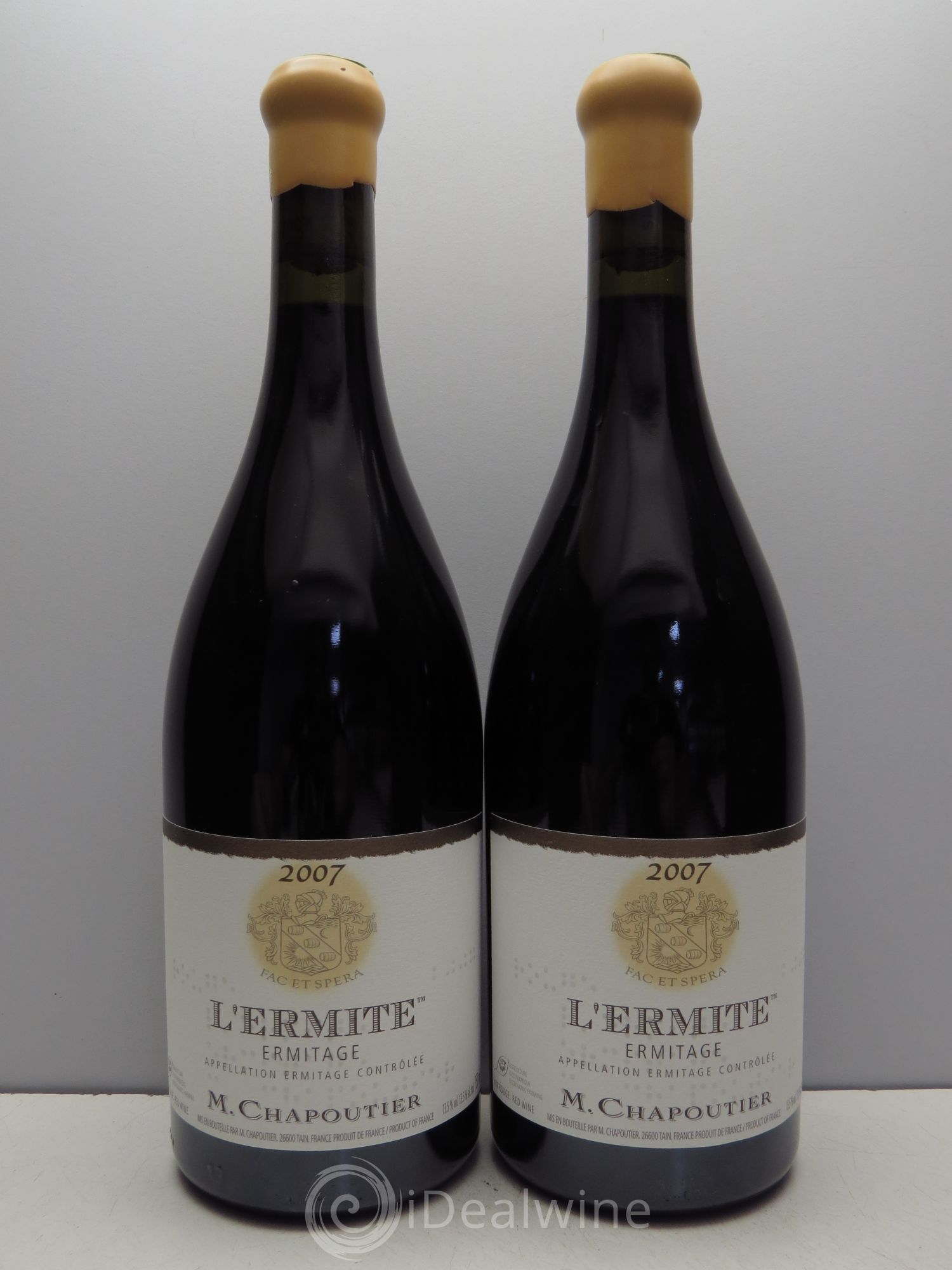 Hermitage Ermitage l'Ermite Chapoutier (sans prix de réserve) 2007 - Lot de 2 bouteilles - 0