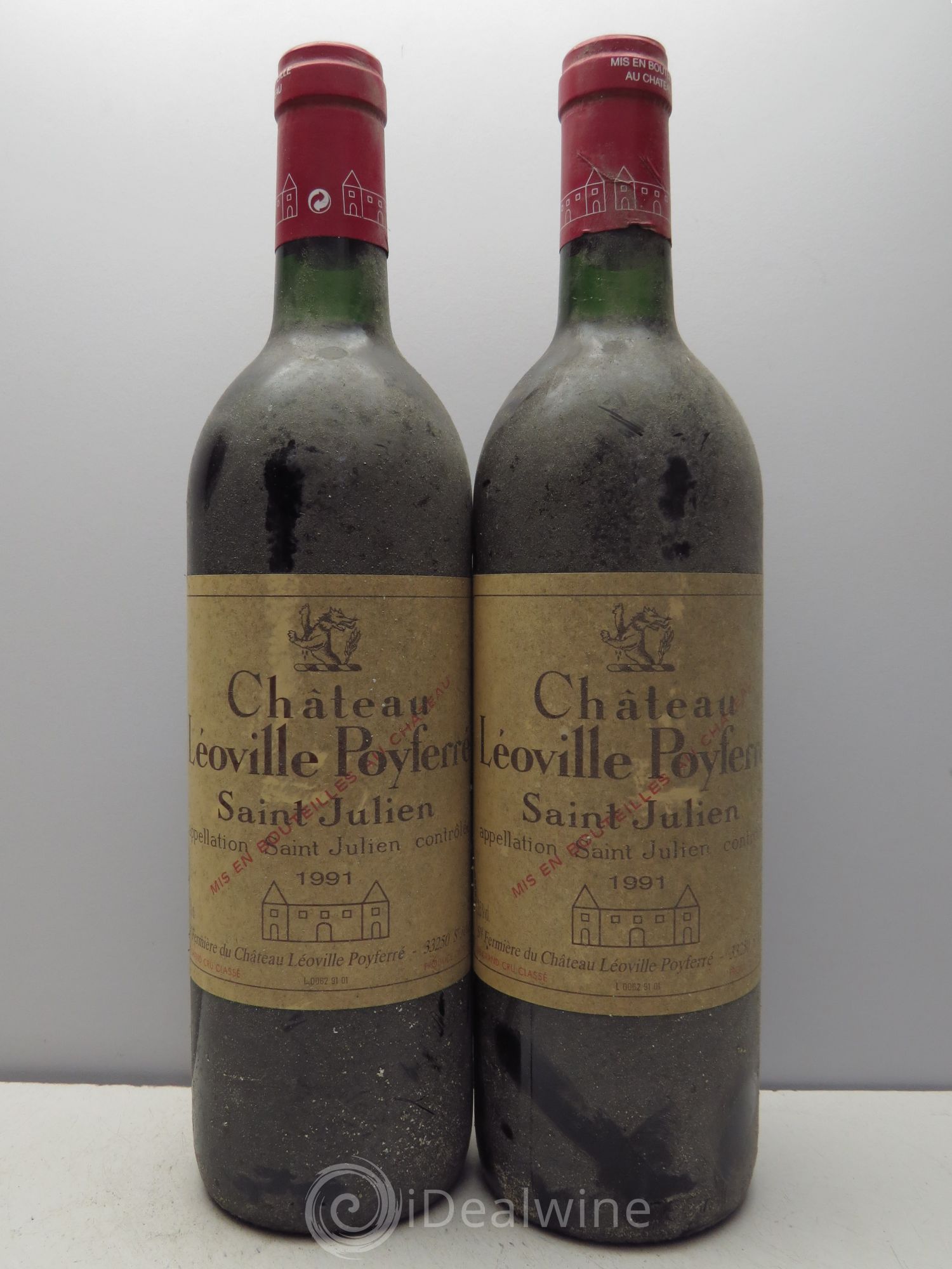 Château Léoville Poyferré 2ème Grand Cru Classé 1991 - Lot de 2 bouteilles - 0