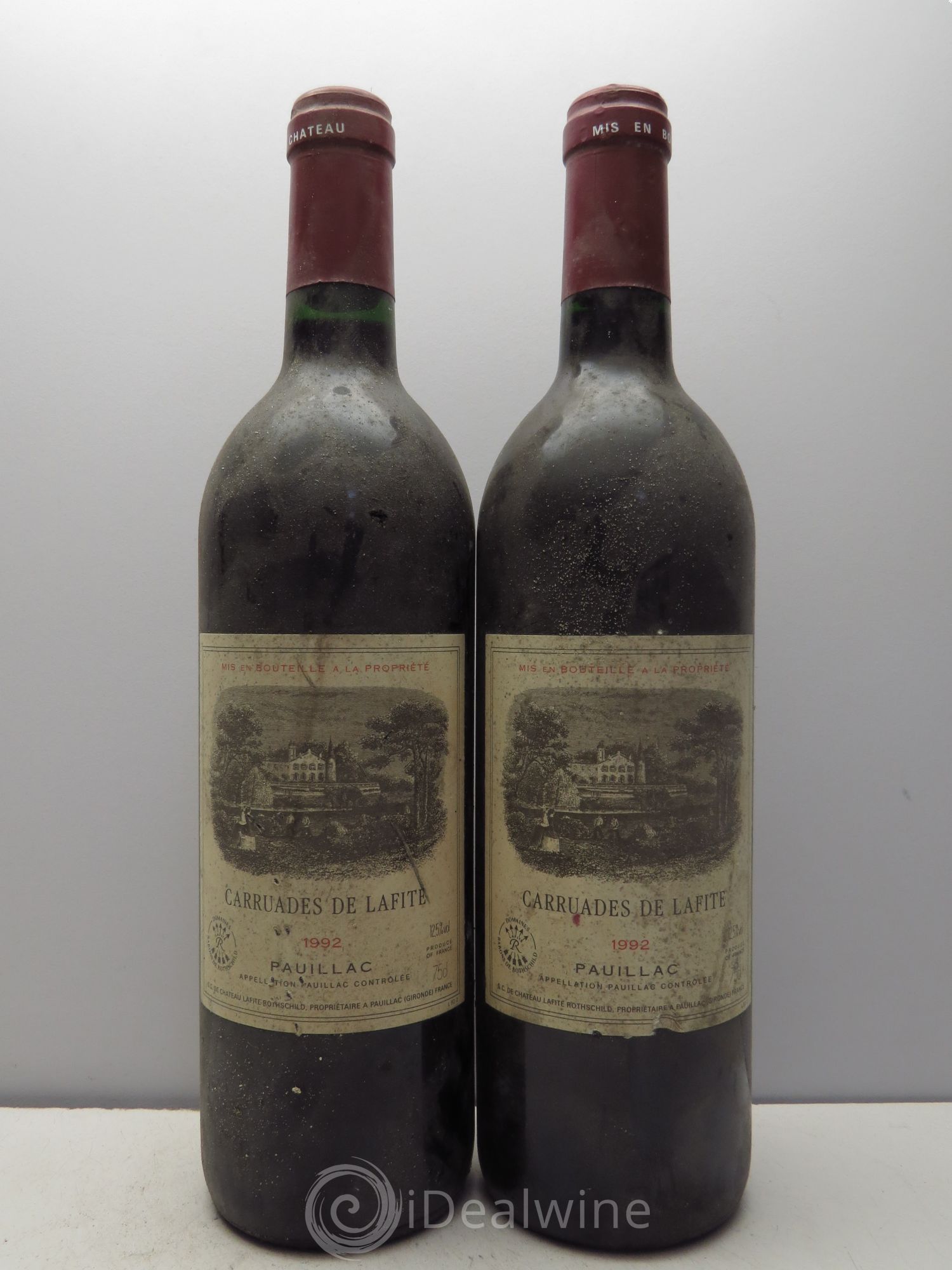 Carruades de Lafite Rothschild Second Vin 1992 - Lot de 2 bouteilles - 0