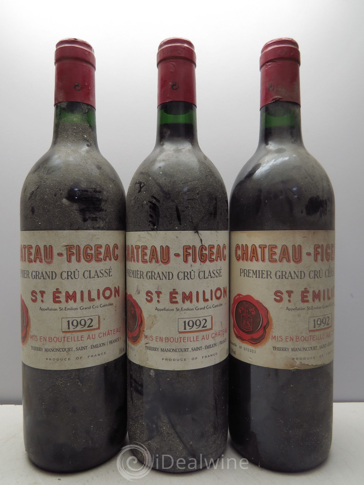 Château Figeac 1er Grand Cru Classé A 1992 - Lot de 3 bouteilles - 0