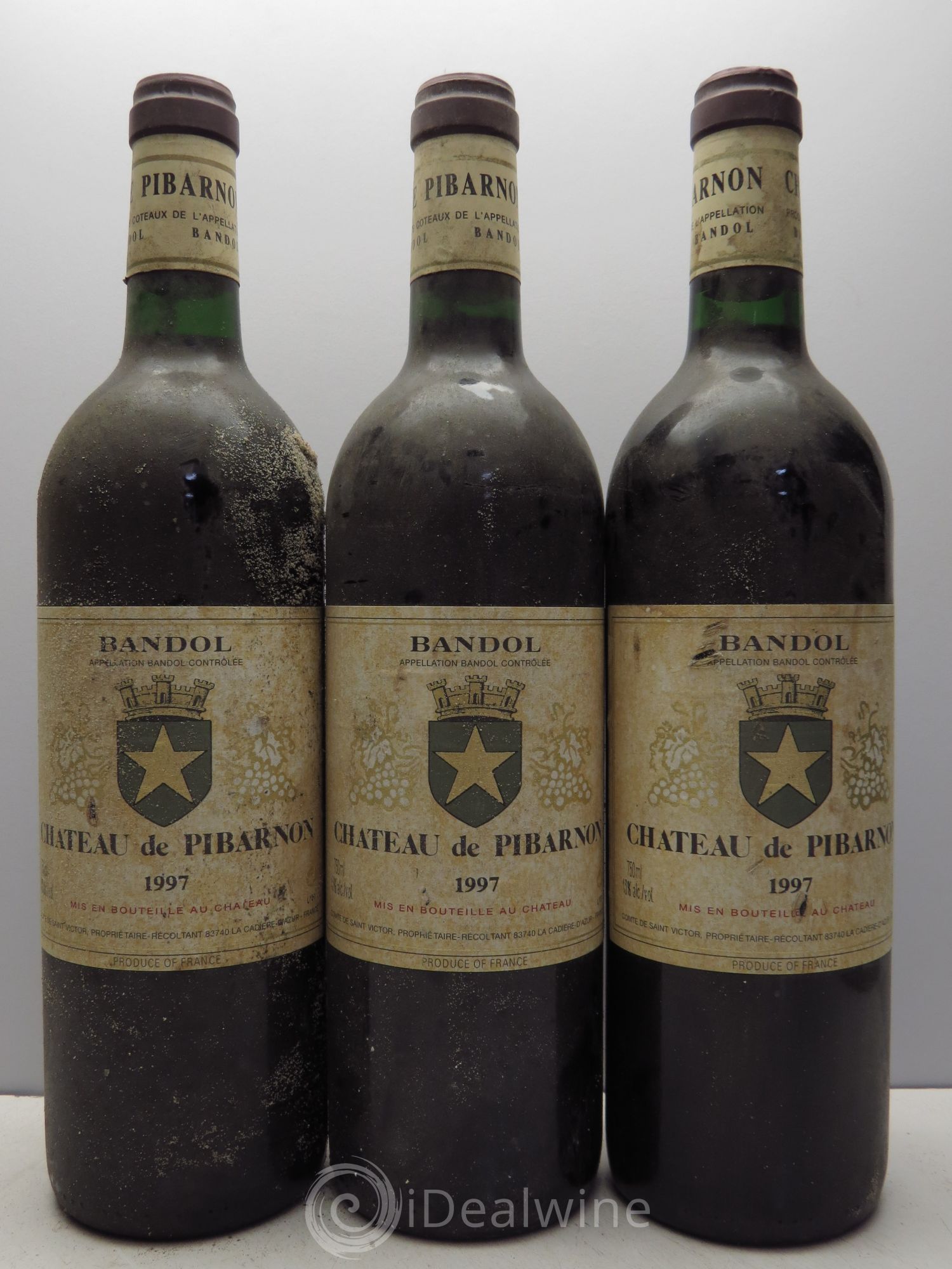 Bandol Château de Pibarnon Comte de Saint-Victor 1997 - Lot de 3 bouteilles - 0