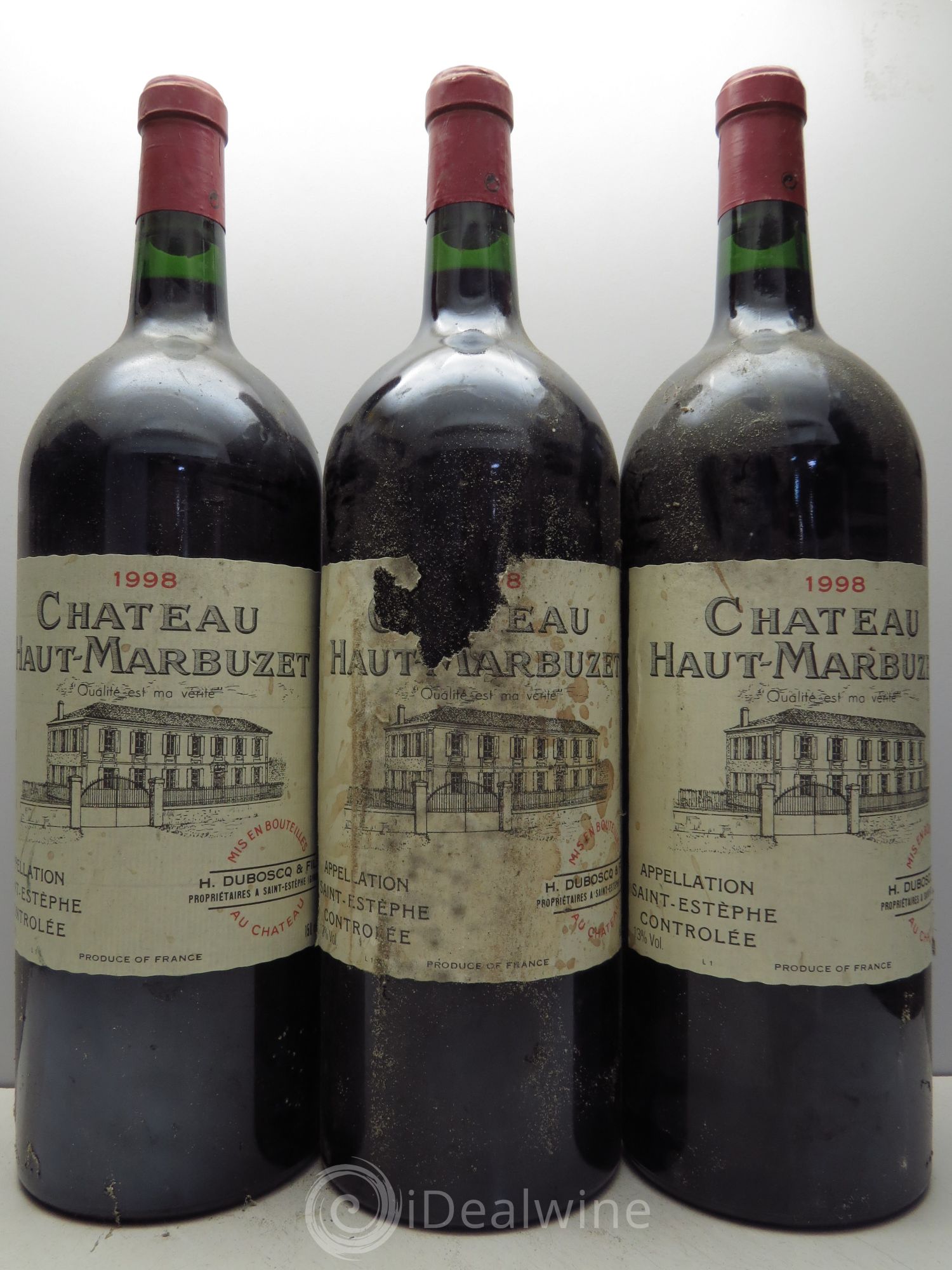 Château Haut Marbuzet 1998 - Lot de 3 magnums - 0