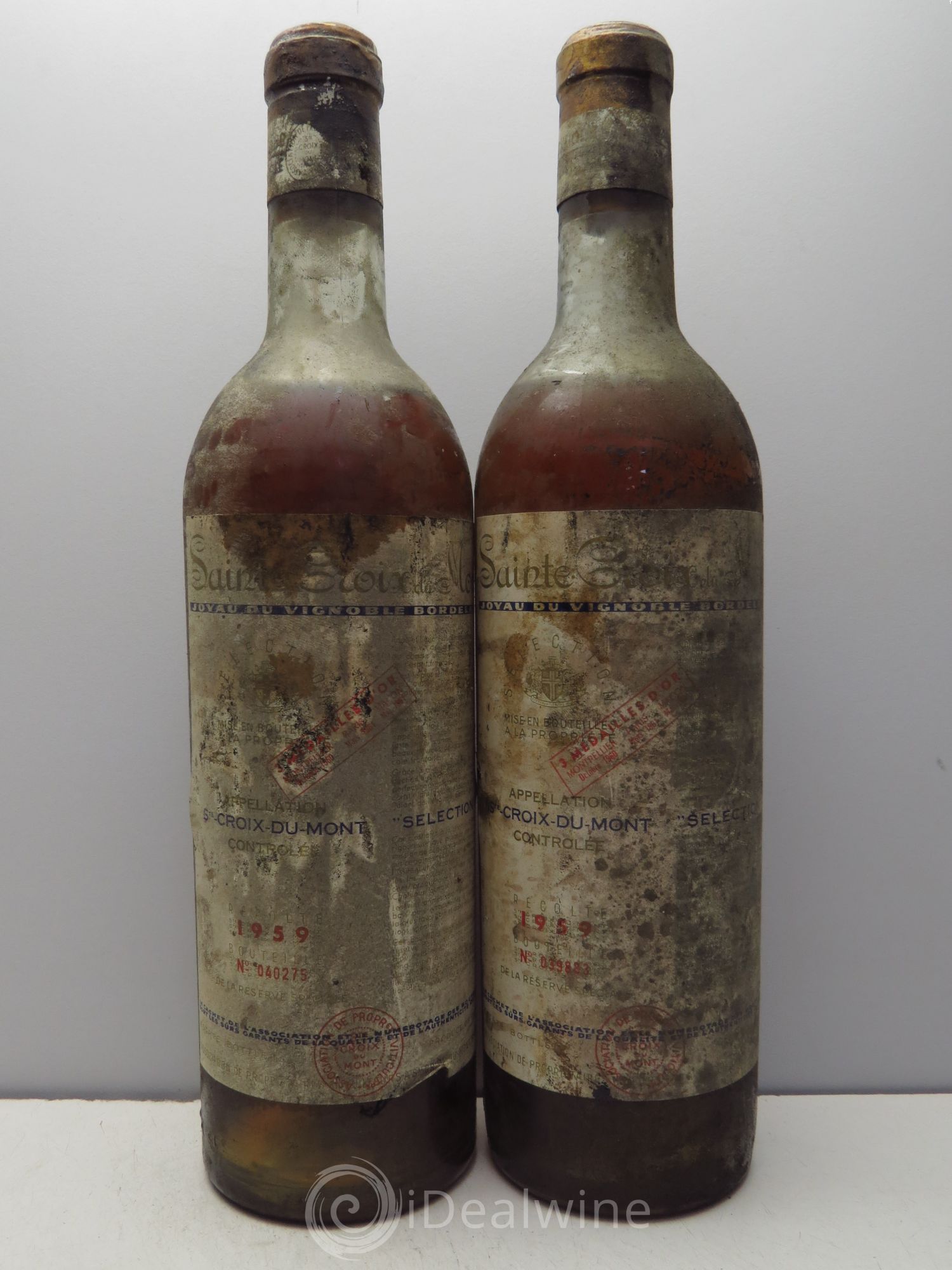 Bordeaux Saint Croix du Mont 1959 - Posten von 2 Flaschen - 0