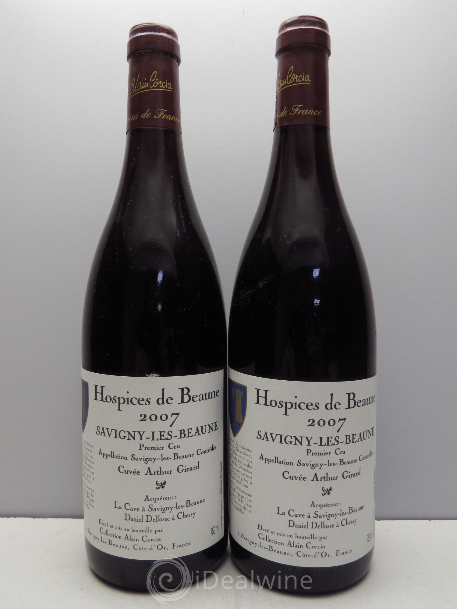 Savigny-lès-Beaune 1er Cru Hospices de Beaune Cuvée Arthur Girard 2007 - Lot de 2 bouteilles - 0