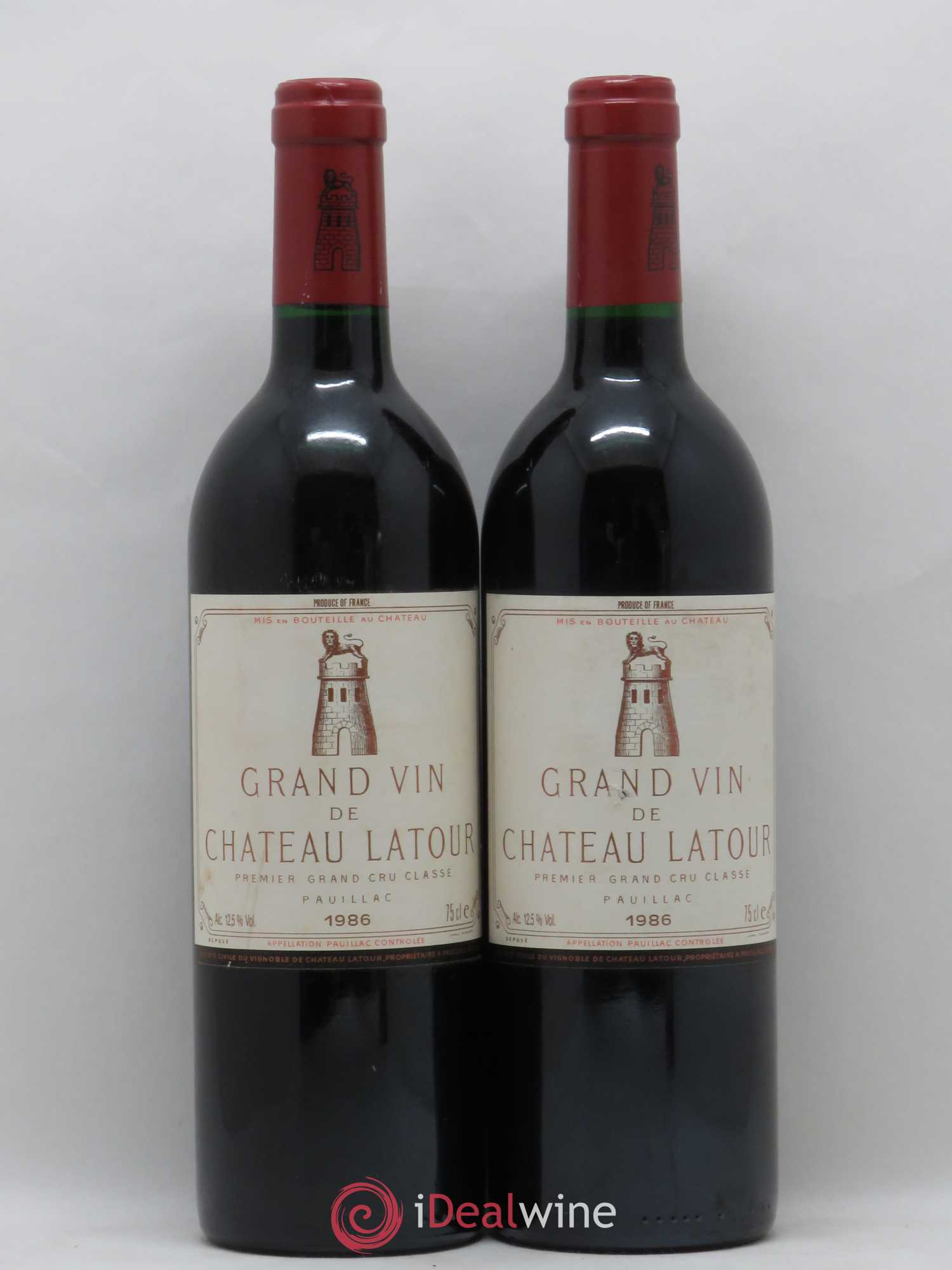Château Latour 1er Grand Cru Classé 1986 - Lot de 2 bouteilles - 0