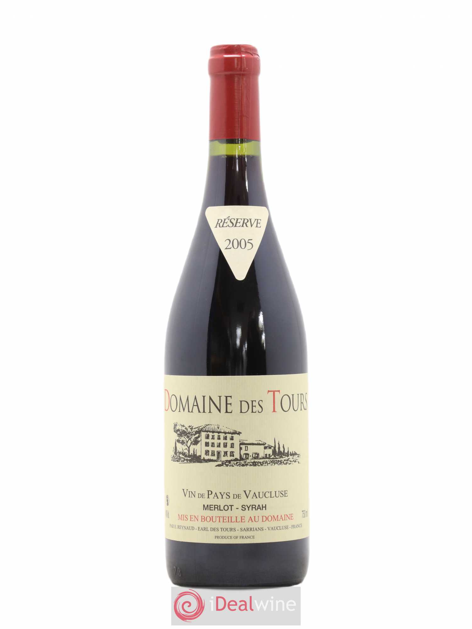 Vaucluse Domaine des Tours Merlot-Syrah Emmanuel Reynaud 2005 - Lot de 1 bouteille - 0